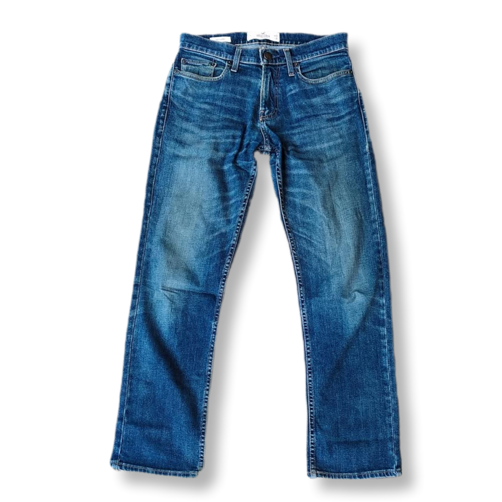 HOLLISTER SLIM STRAIGHT DENIM JEANS LONG PANTS | CELANA PANJANG | MNZA