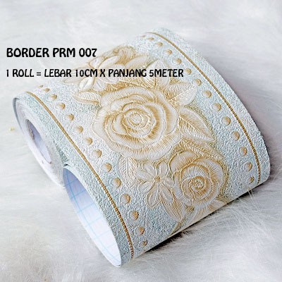WALLPAPER BORDER STICKER PREMIUM PRM 007 MOTIF BUNGA HIJAU WALLSTICKER WALSTIKER WALLSTIKER WALL STI