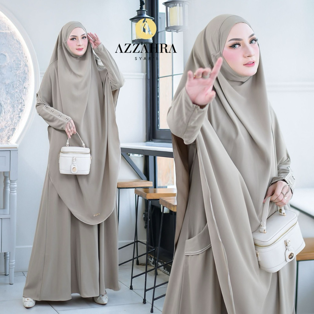 Gamis Syari Terbaru Aisyah Series By Azzahra Syari / Gamis Syari Mewah / Gamis Syari Original  / Gam