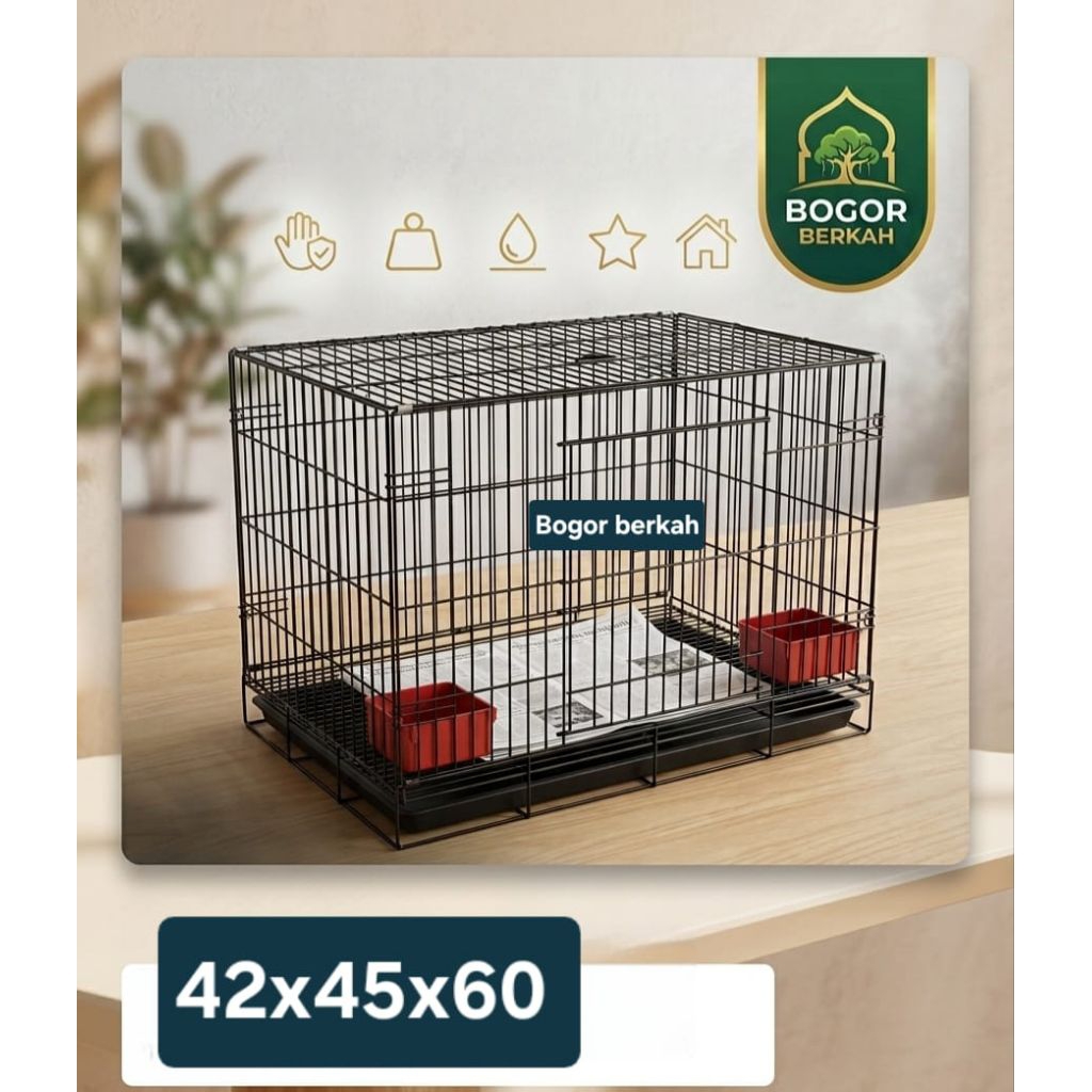 umbaran Burung lipat 42x45x60 / Kandang burung lipat praktis kawat besi
