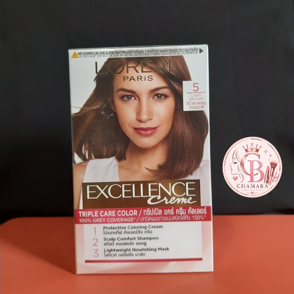 L'oreal Hair Color Light Brown #5,Semir Loreal,Cat Rambut Loreal,Loreal Hair Color