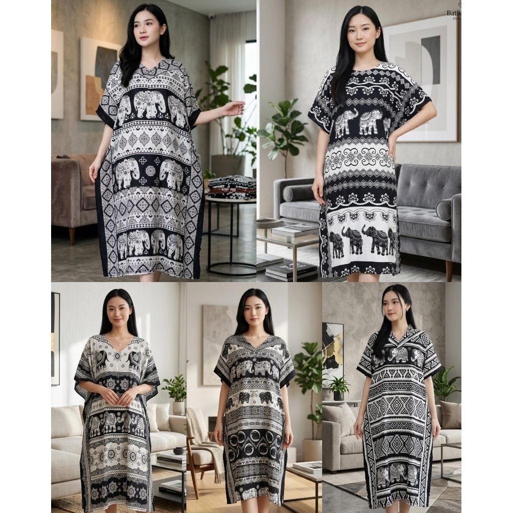 Daster Lowo kekinian Motif Gajah / Daster Viral Lowo Gajah