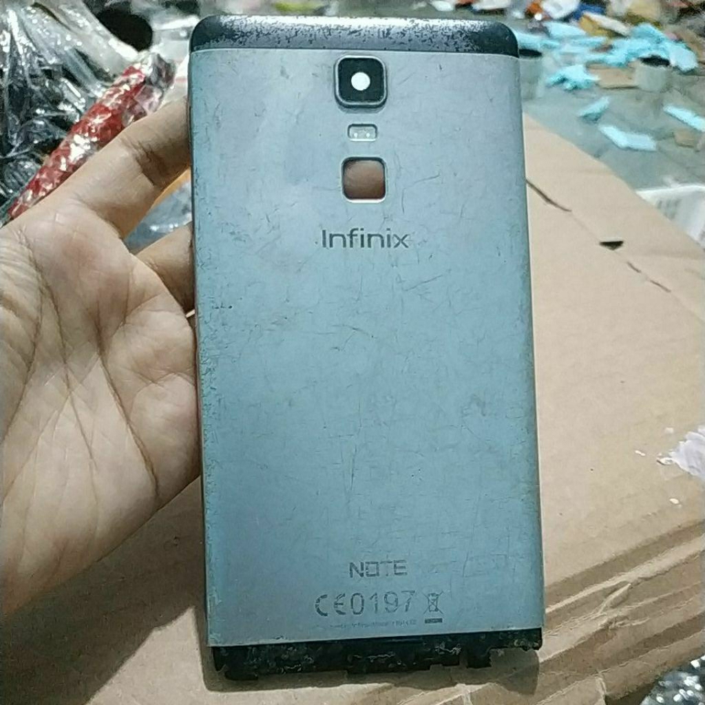 Backdoor bekas Infinix Note 3 pro tidak ada tutup bawah+kurang tombol