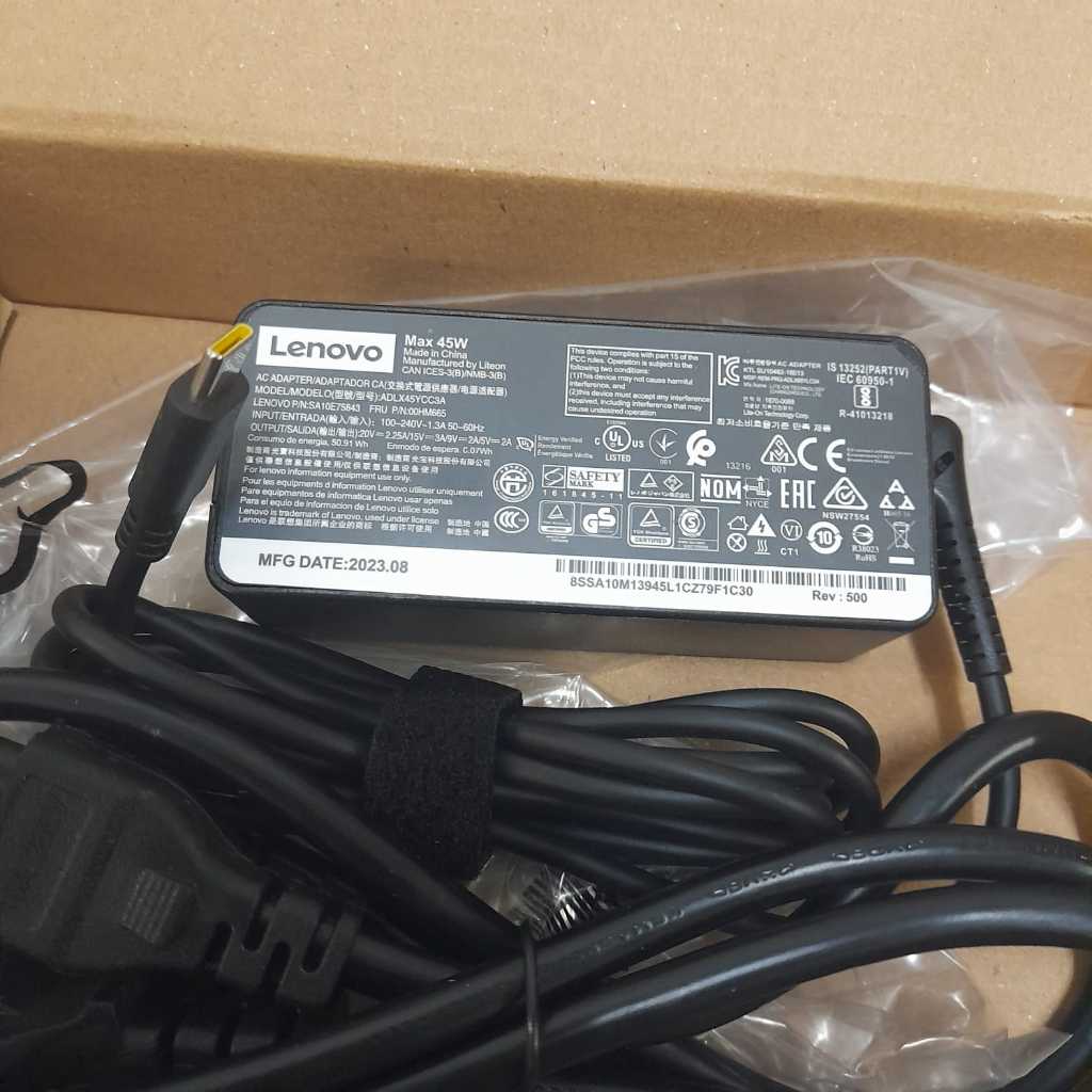 ORIGINAL ADAPTOR CHARGER 45W X1 Carbon X1 Tablet, X1 Yoga, Yoga 370