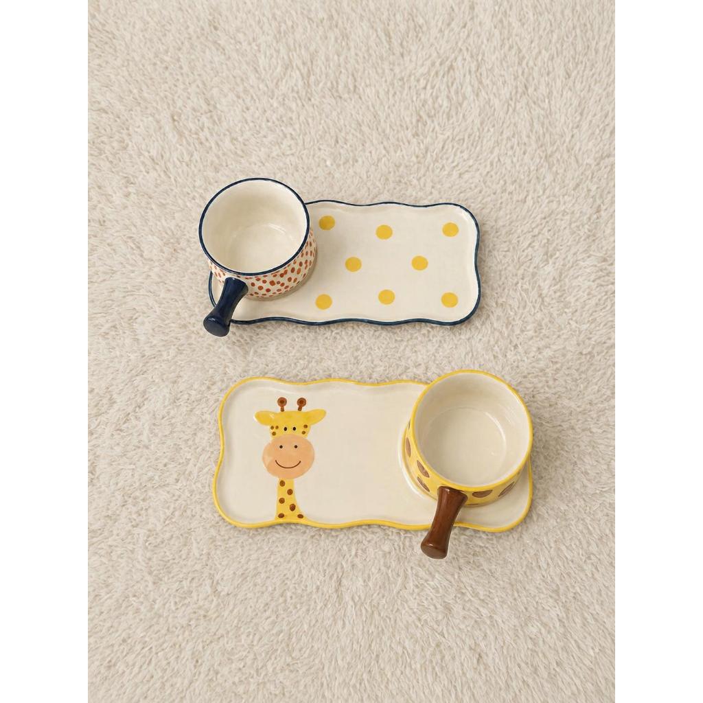 Cramic Plate Tray / Piring Saji Nampan Keramik / 1set Tempat Makan