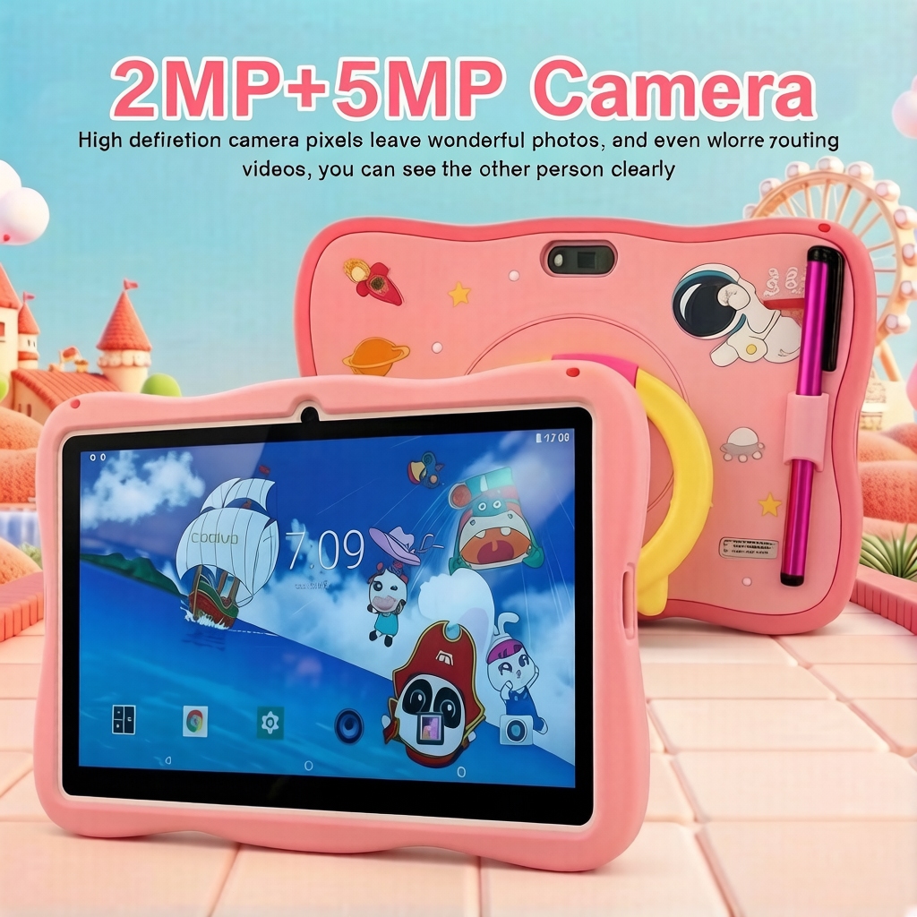 COOLVO C07 - Tablet PC Anak Anti-radiasi 7 inci, Tablet PC Android, Tablet PC Edukasi Anak, Layar de