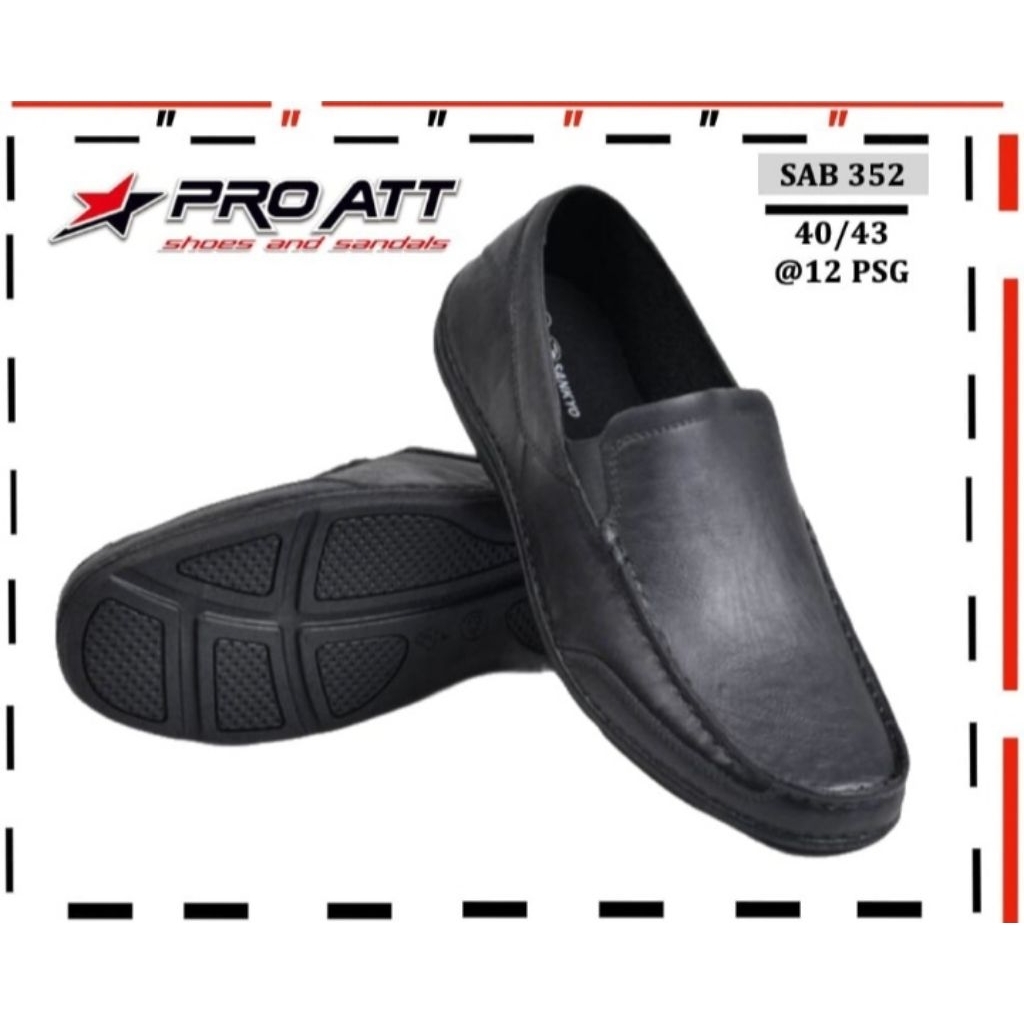 SEPATU KARET PRO ATT HITAM POLOS/HITAMPUTIH