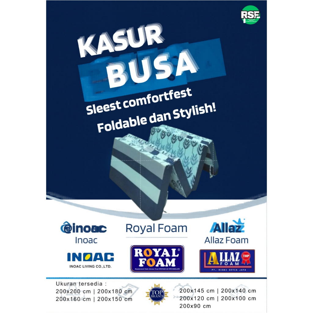 Kasur Busa Lipat 4 Royal Foam D22