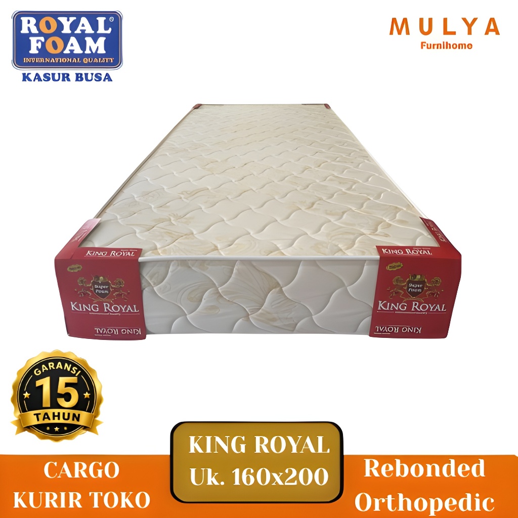Kasur Rebonded Orthopedic King Royal Foam/Matras Rebonded D 50 -uk 160 x 200