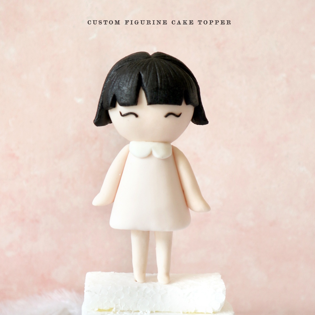 japanese little girl figurine / figurine cake topper / custom figurine cake topper / japanese girl c