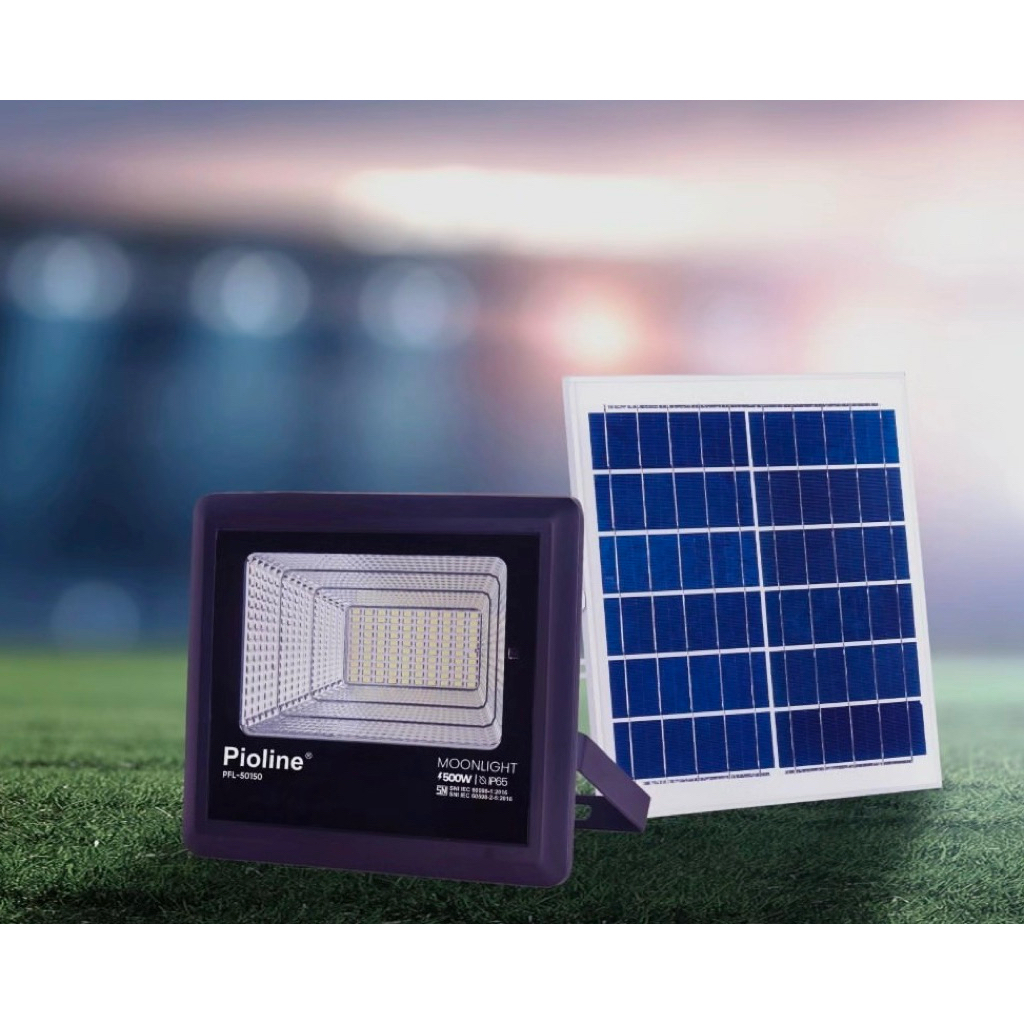 Pioline Lampu LED Solar Panel Moonlight Floodlight