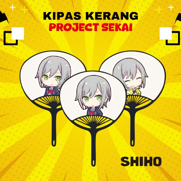 Kipas Jepang Project Sekai Sinomori Shiho | Kipas Kerang Proseka Shiho | Shell Fan Merch Anime Manga