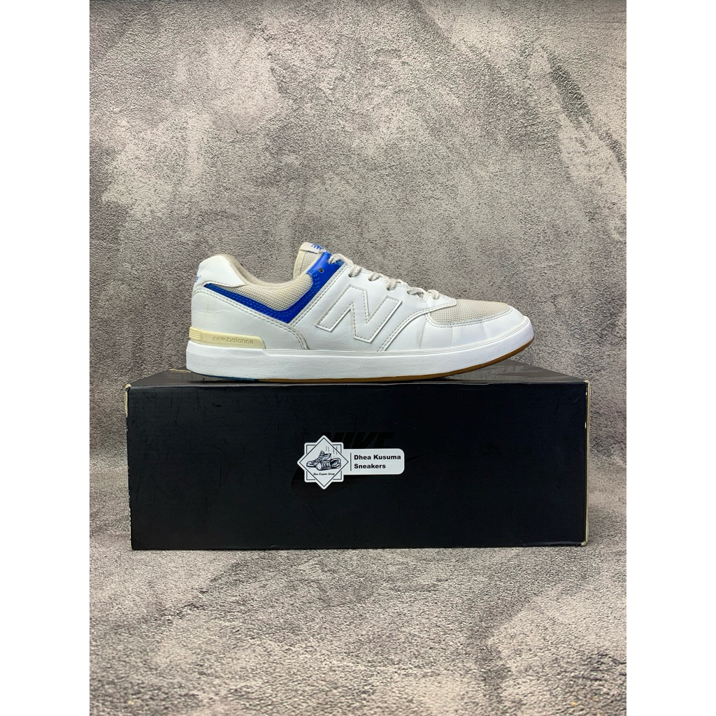 Sepatu Second Casual  New Balance 574 Court ‘White Blue  Size 42,5 Insole 27 cm  Original Guarantee 