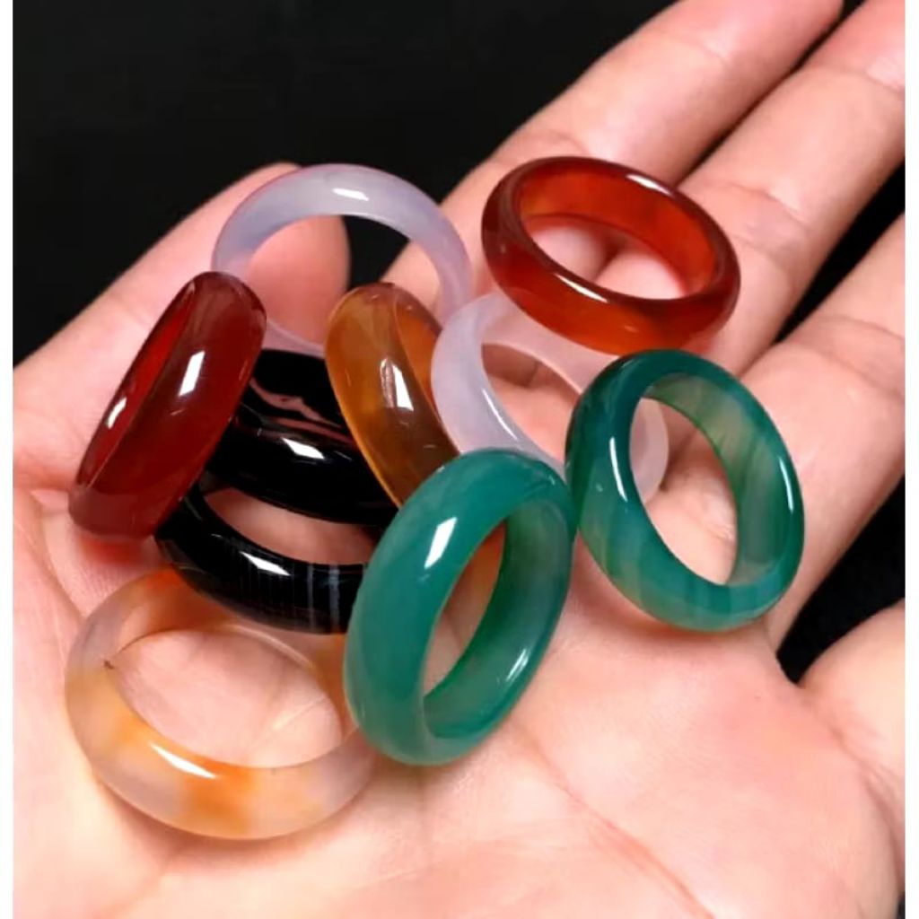 Cincin Batu Giok Pria Wanita Mewah Dan Elegan - Aksesoris Cincin Giok Elegan Terbaru