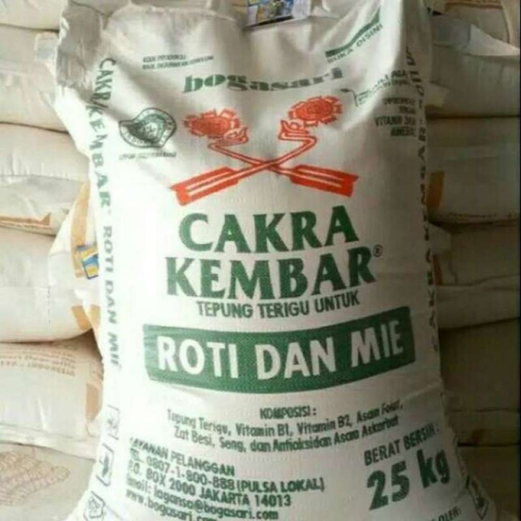 Tepung Terigu Cakra  Kembar 25 Kg / Cakra Kembar 25 Kg Terigu / Tepung Terigu Cakra (1Karung) Bogasa