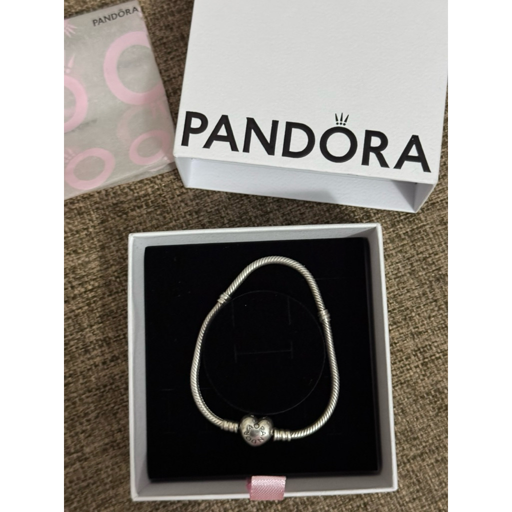 Gelang Pandora original Size 18 - Silver Bracelet with heart-sha