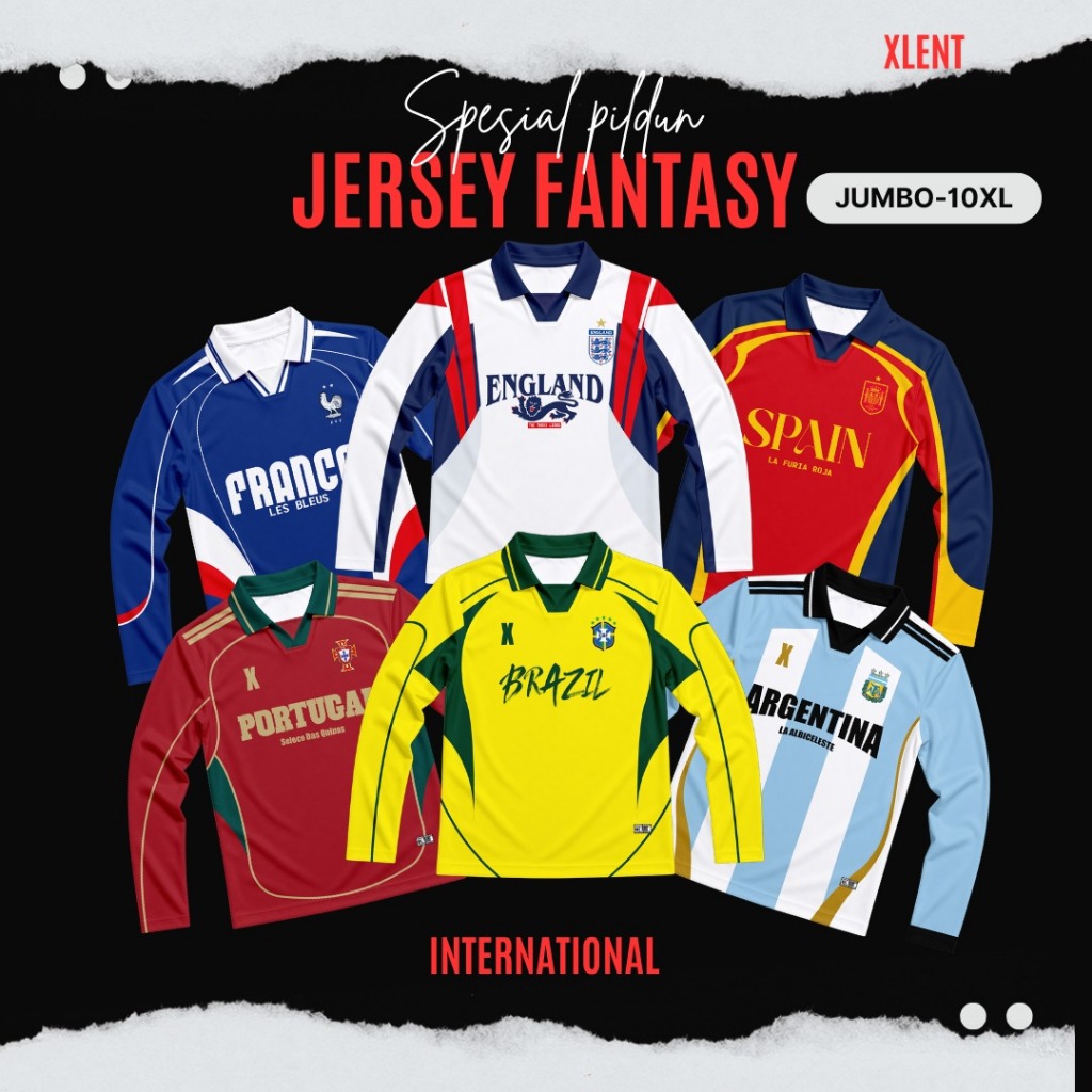 XLENT NEW jersey  NEGARA series jersey bola fantasy retro / Rugby / NFL / Hockey / big size / vintag