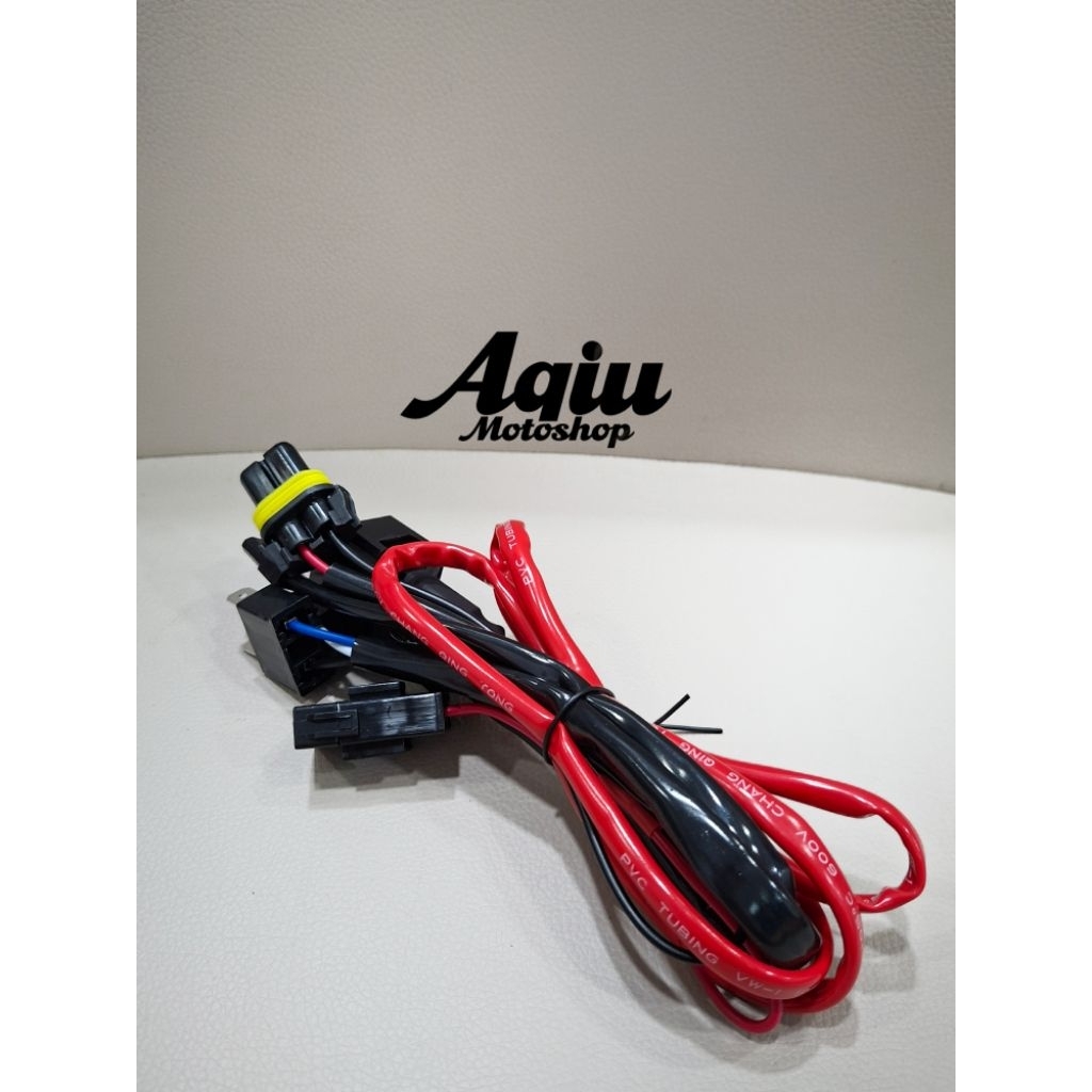 Relay Biled/Lampu Tambak Motor/Mobil Relay PREMIUM CR7 1 Lampu Kabel Set H4 Kabel HID H4 H6 CR7