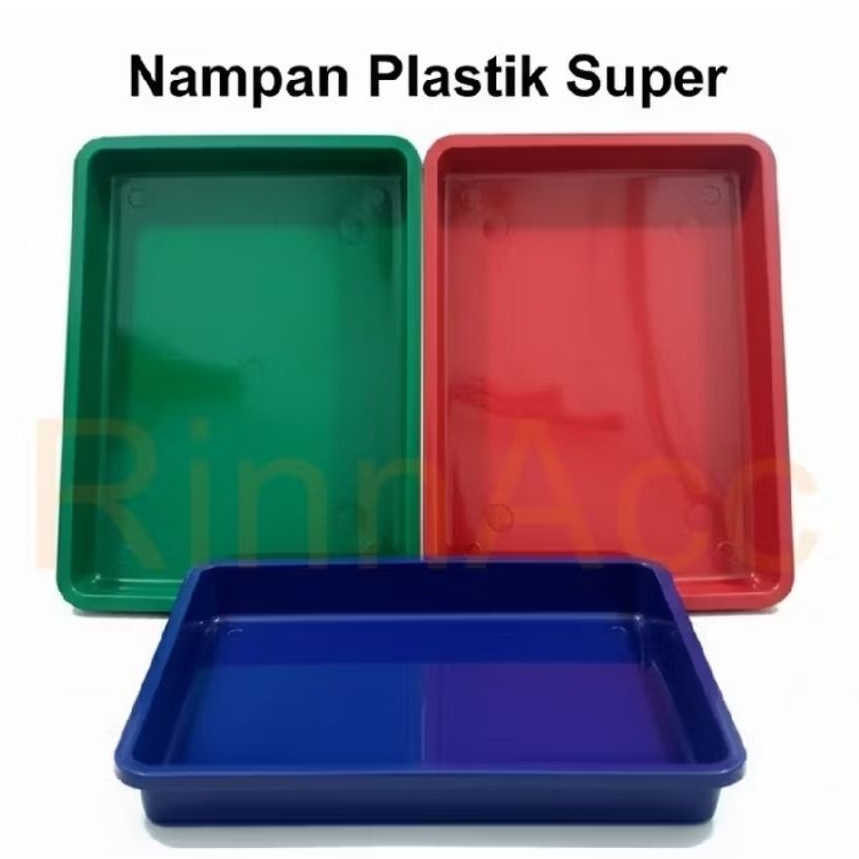 Nampan Plastik Persegi Panjang Baki Serbaguna Wadah