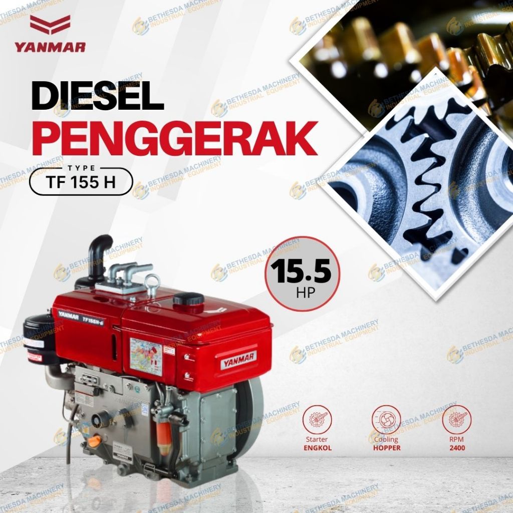 Mesin Yanmar TF 155 H-di Diesel 15.5 Pk Hopper Engkol