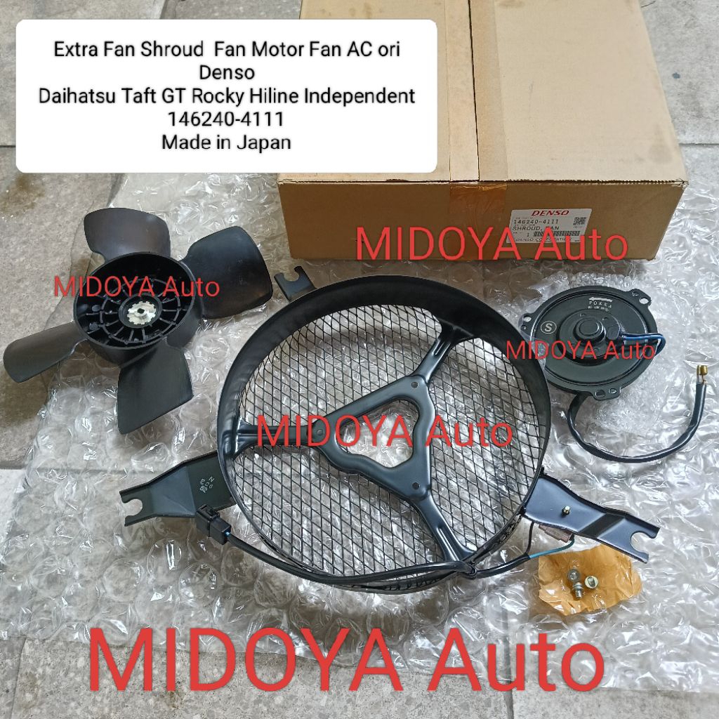 Extra Fan Shroud Motor Fan AC ori Denso Daihatsu Taft GT Rocky Hiline Independent146240-4111Made in 