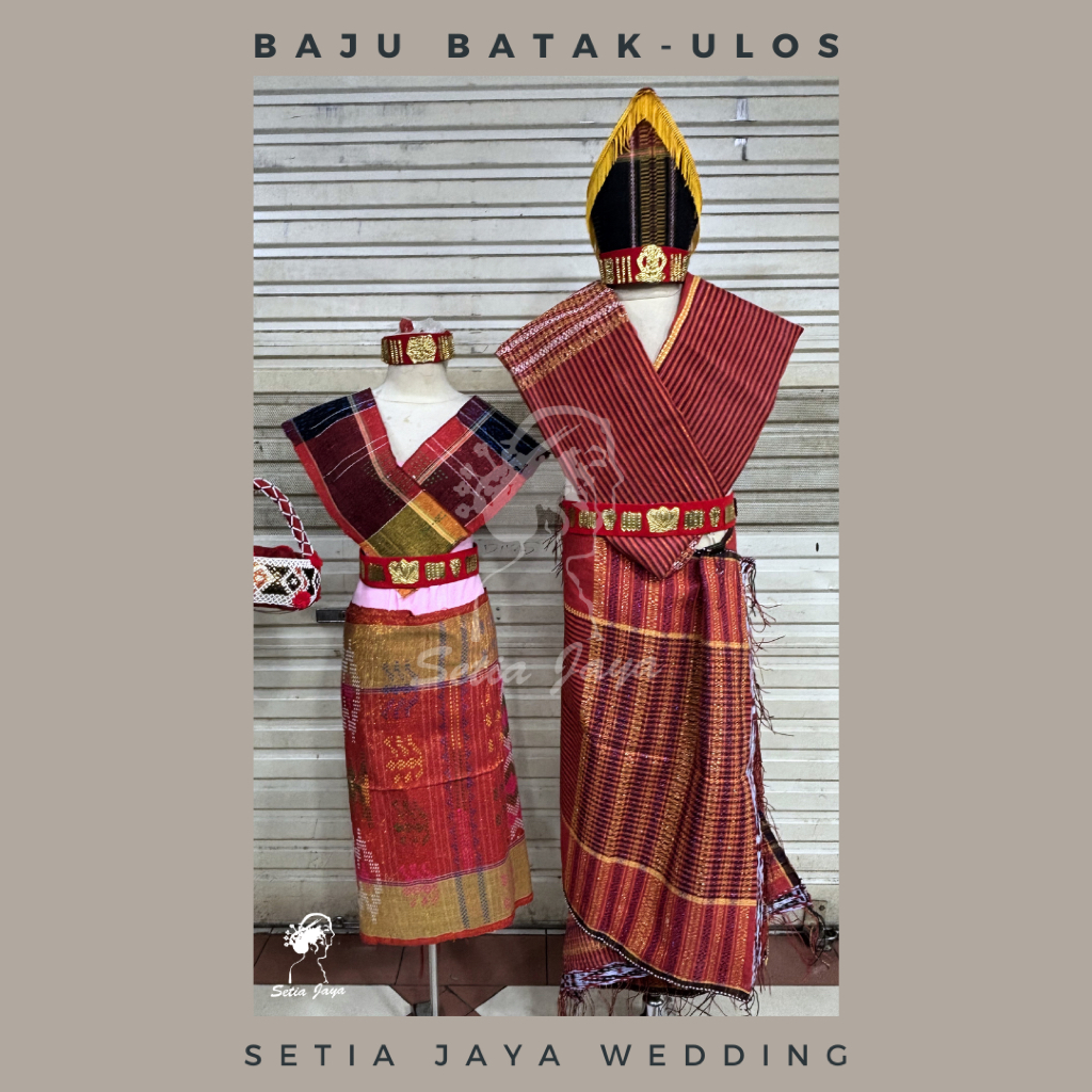 Baju Adat Batak Ulos Couple | Kostum Karnaval Kartini Batak Full Set