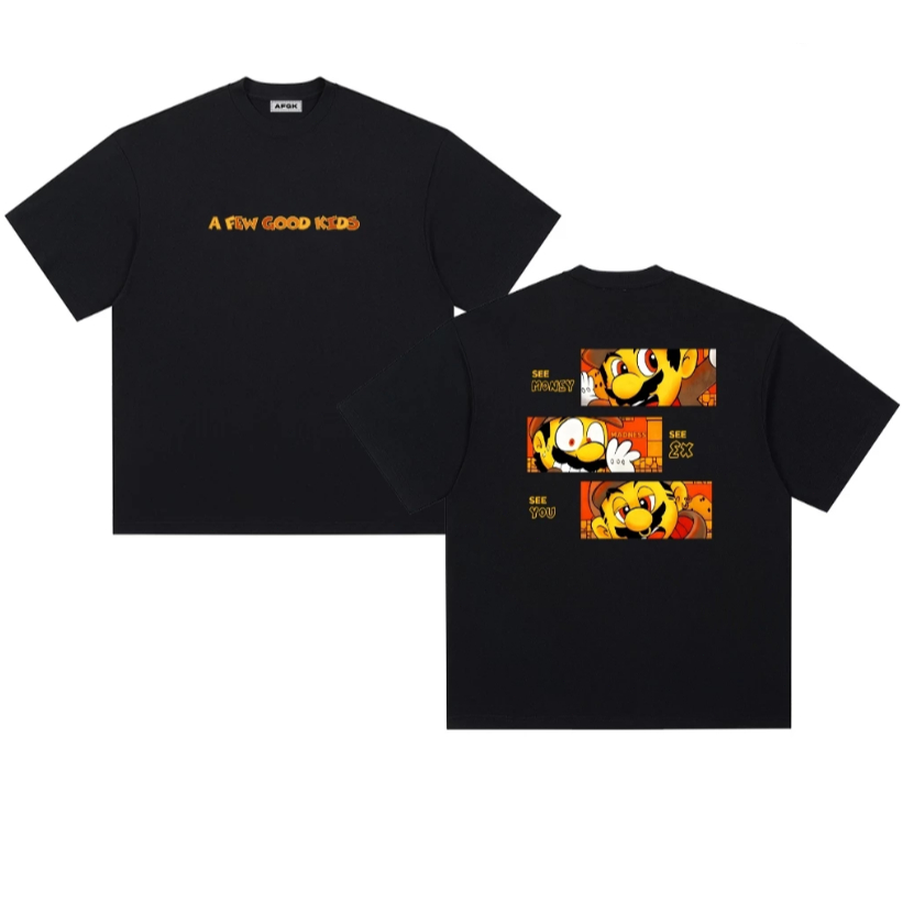 mall inline badgeAFGK Kaos Pria Wanita Original 100% Oversize Distro TShirt Hitam Putih Graphic Mari