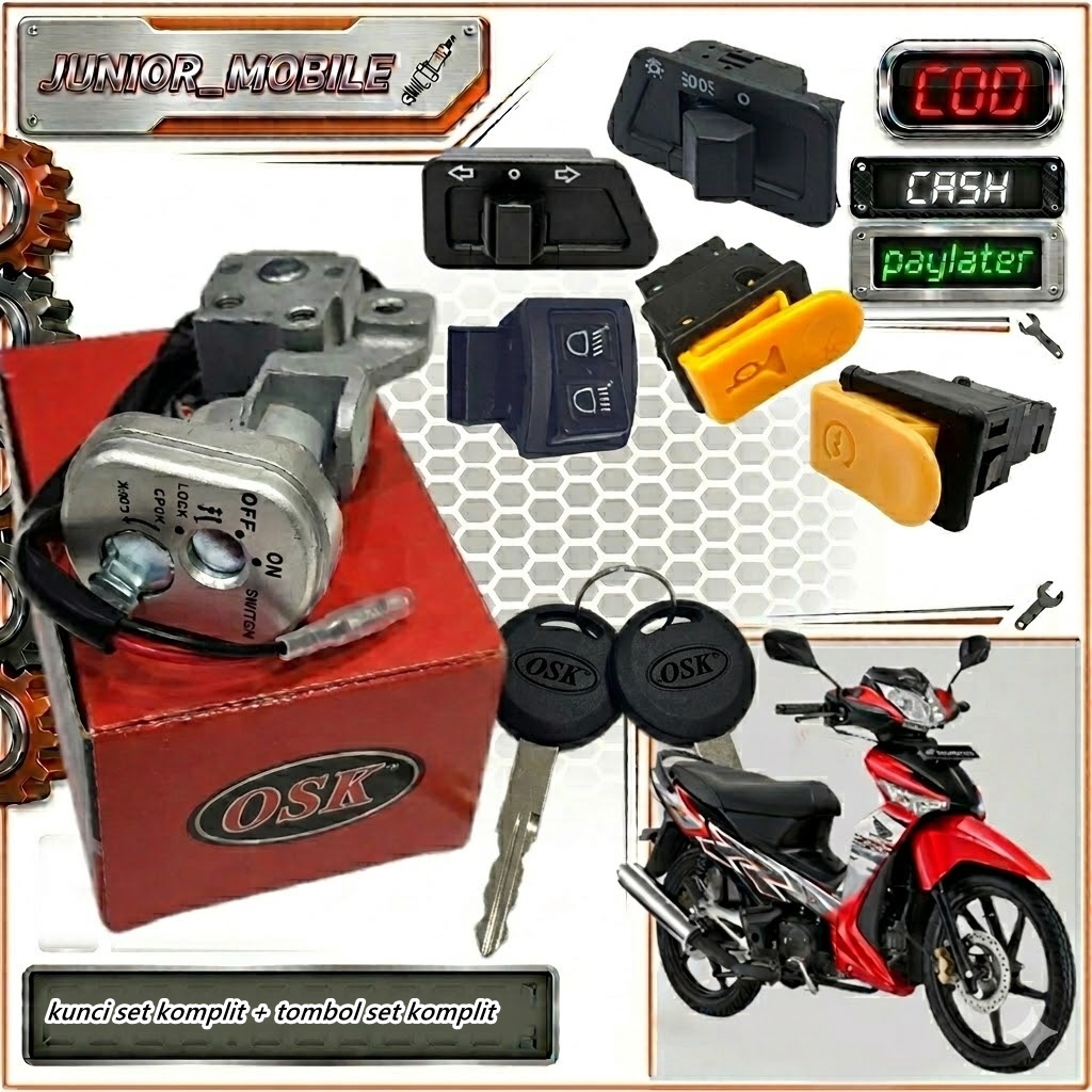 Kunci Kontak Set Supra X 125R Supra x 125 batman Plus Saklar set