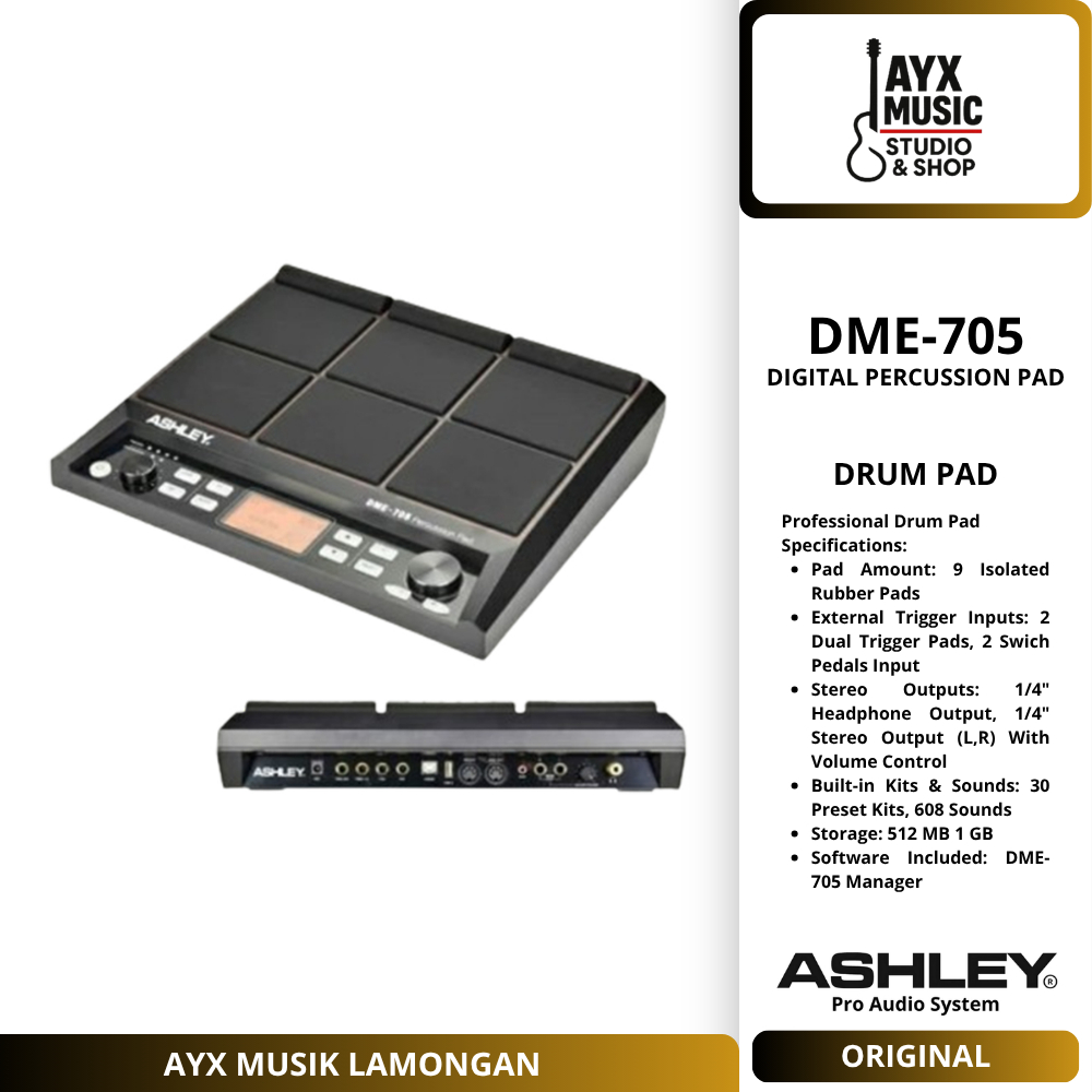 ashley Dme705 drum pad elektrik