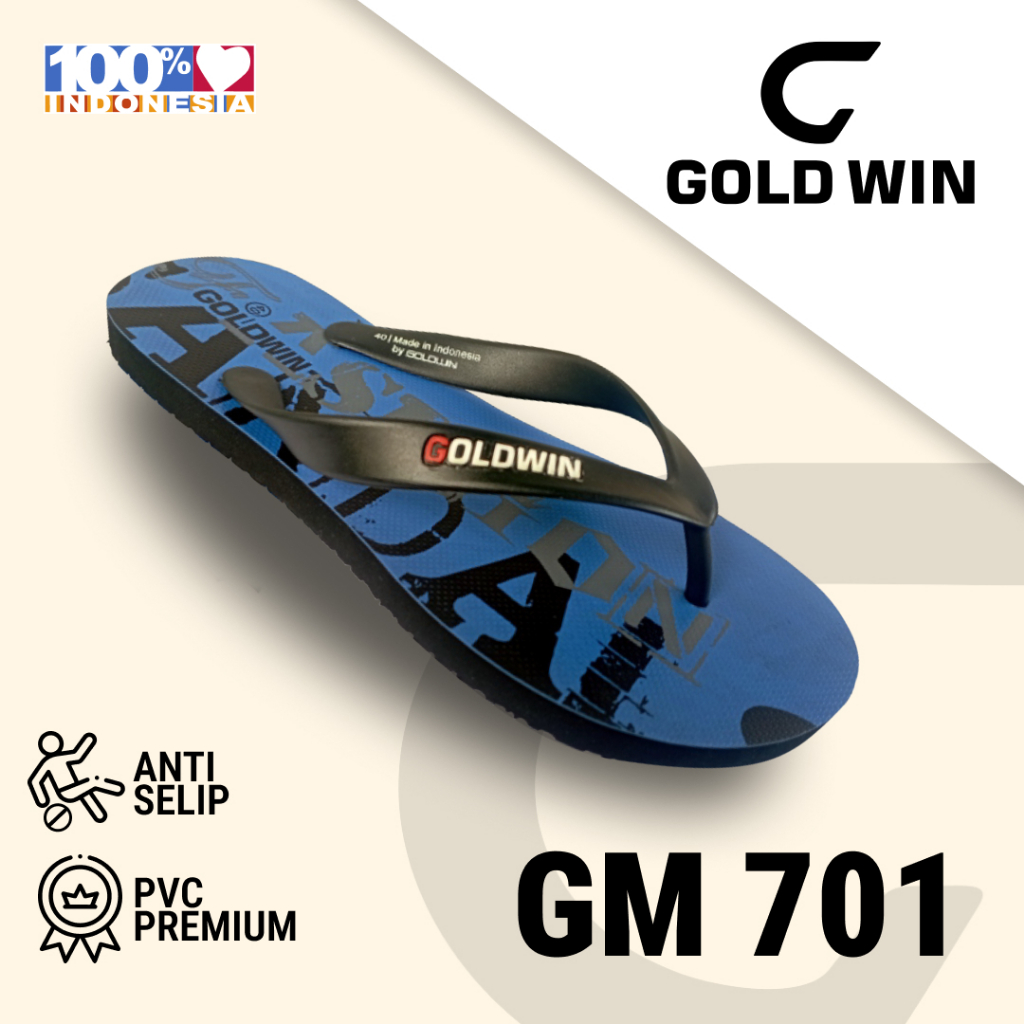 Sandal Jepit GOLDWIN GM 701 Biru – Anti Slip Premium Size 38–42