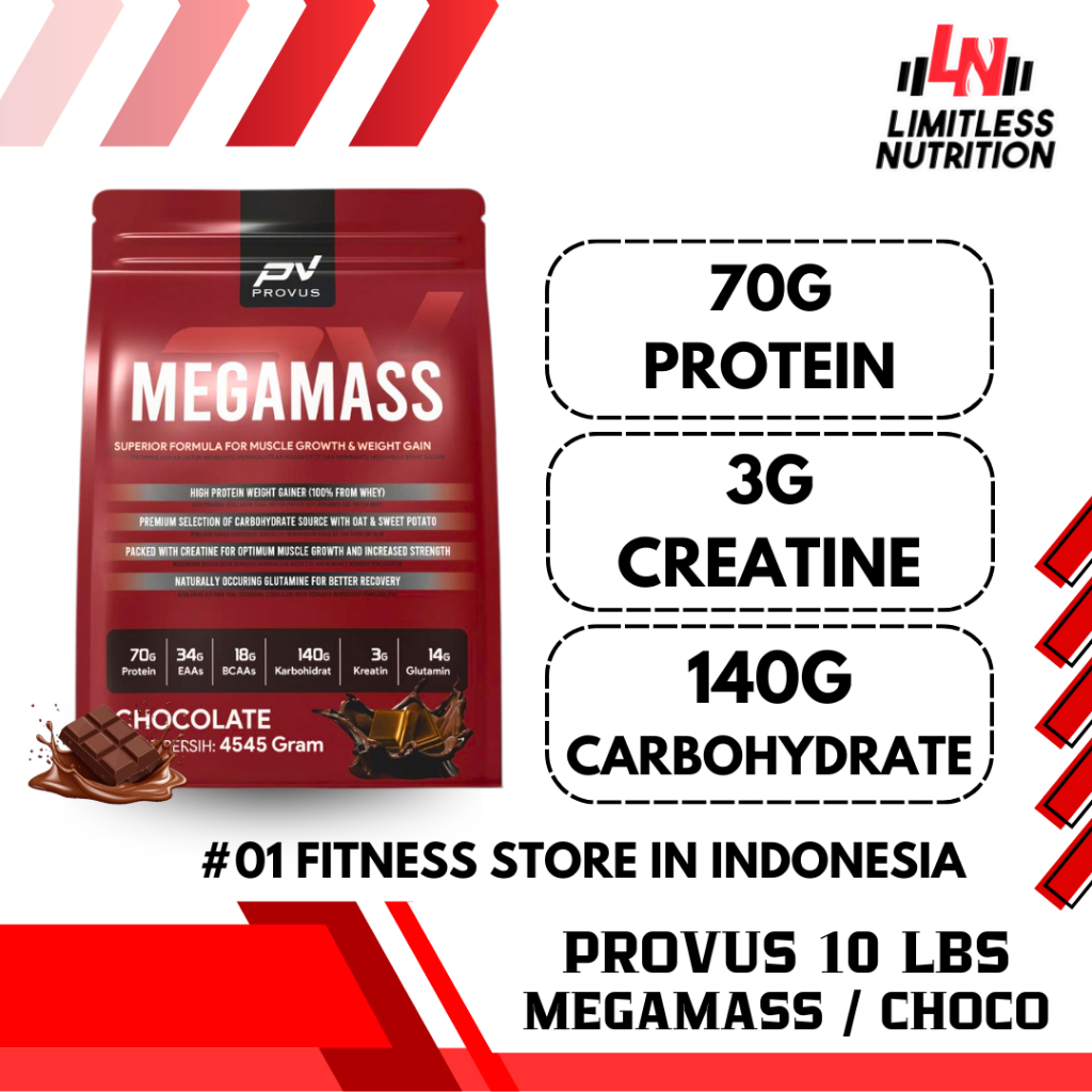Provus Megamass Gainer 10 lbs - Susu Penambah Berat Badan Mega Mass 10lbs