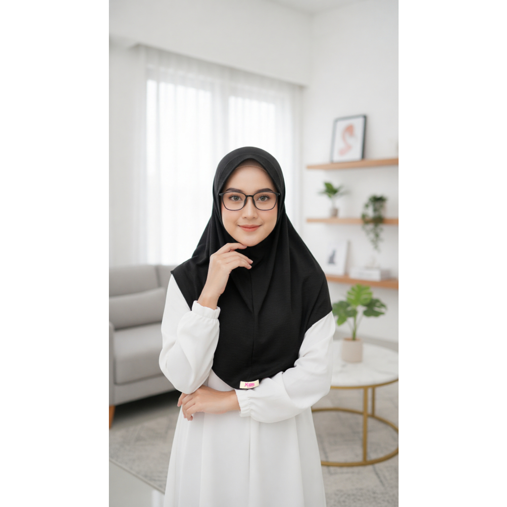Hijab Instan Bergo Hamidah / Jilbab Instan Fathiva Rayon Spandex
