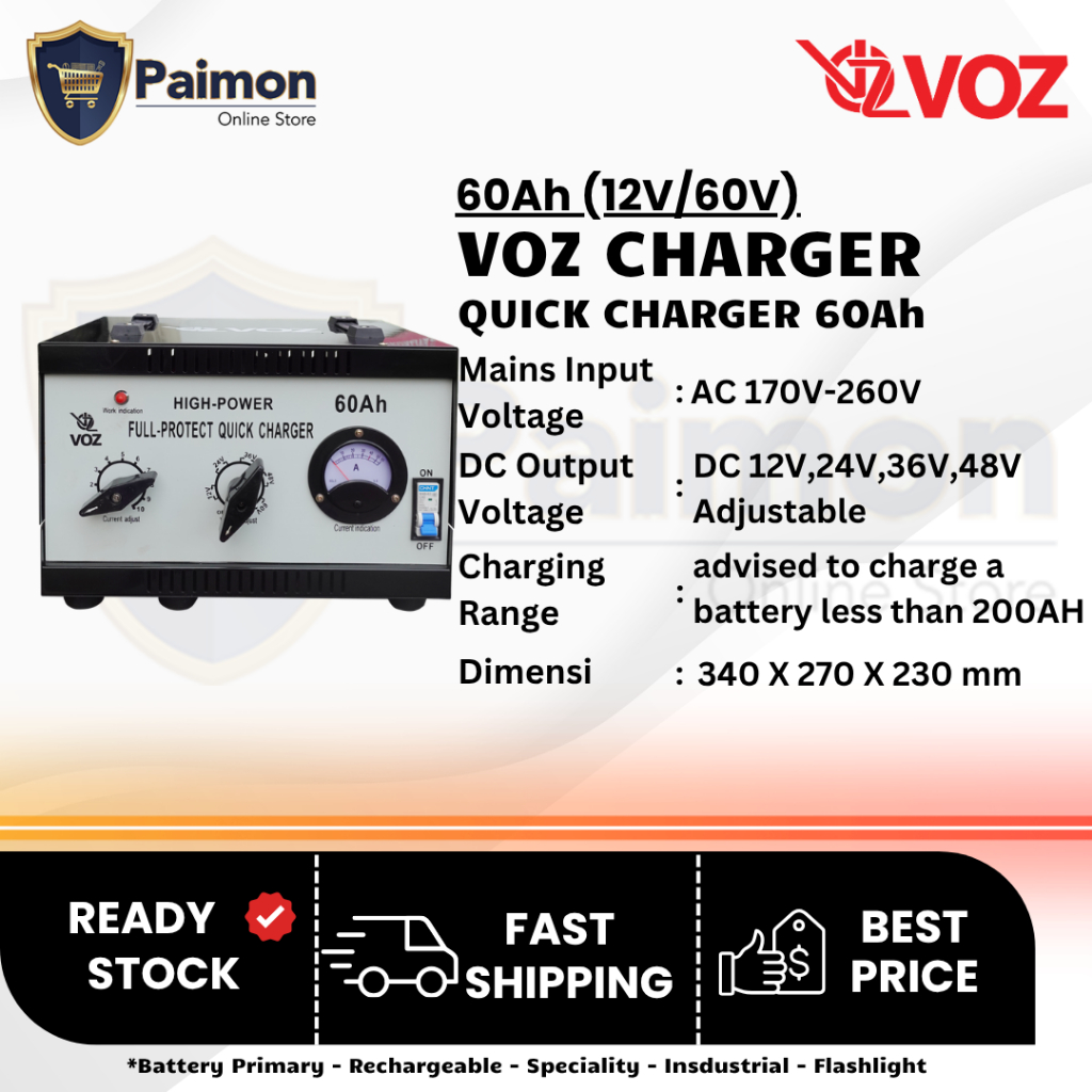 CHARGER AKI VOZ 60AH | CHARGER AKI 60AH