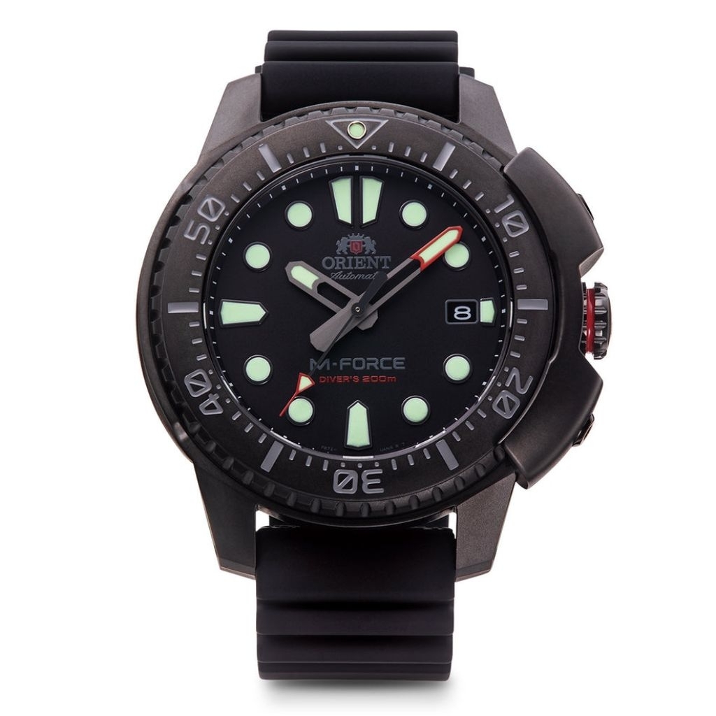 Original 100% Jam Tangan Pria ORIENT M-Force RA-AC0L03B Stealth Black Automatic Garansi Resmi 1 Tahu