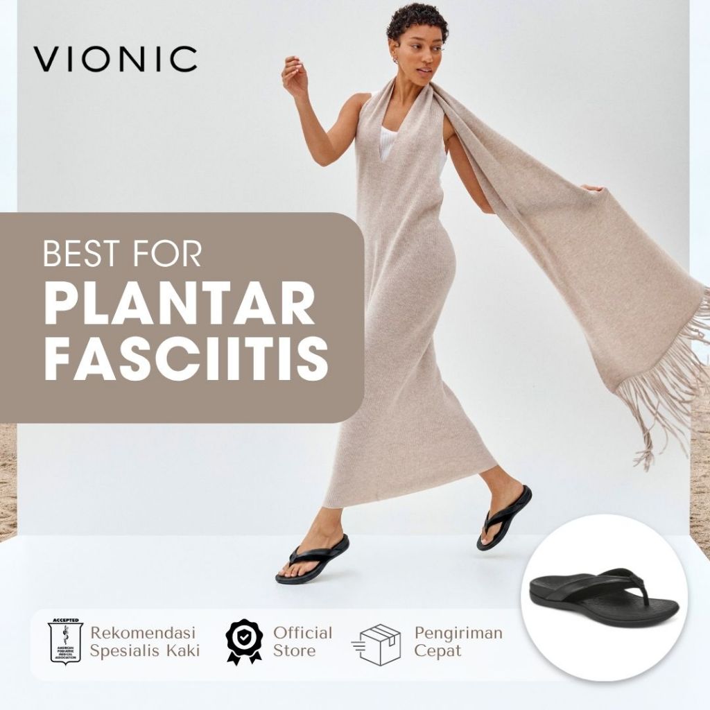 Vionic Shore Black Sandal Wanita