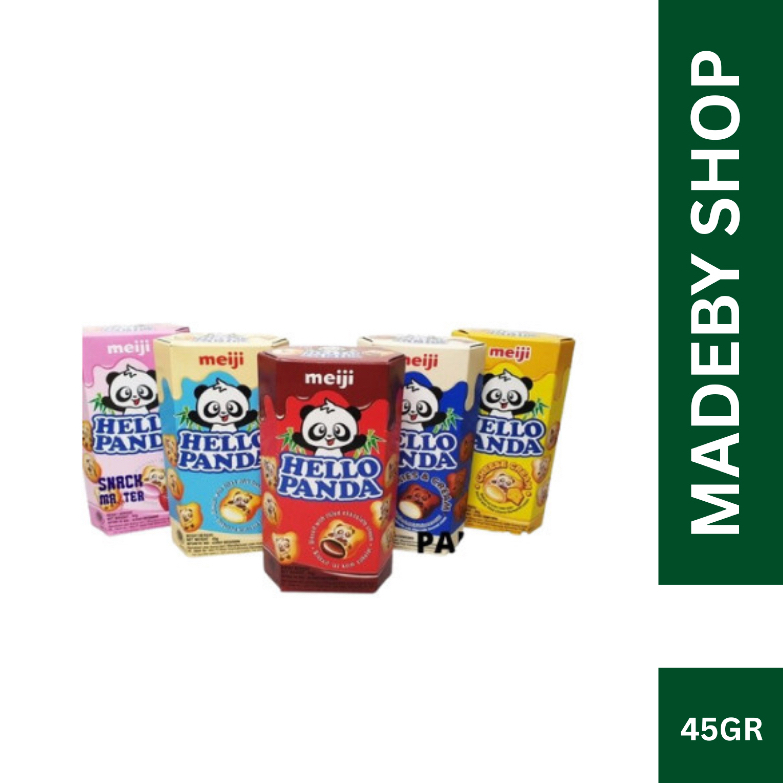 Hello Panda HeXa 45Gr Coklat Strawberry Hello Panda Hexa 45Gr Coklat Strawbery Susu Snack Makanan Ri