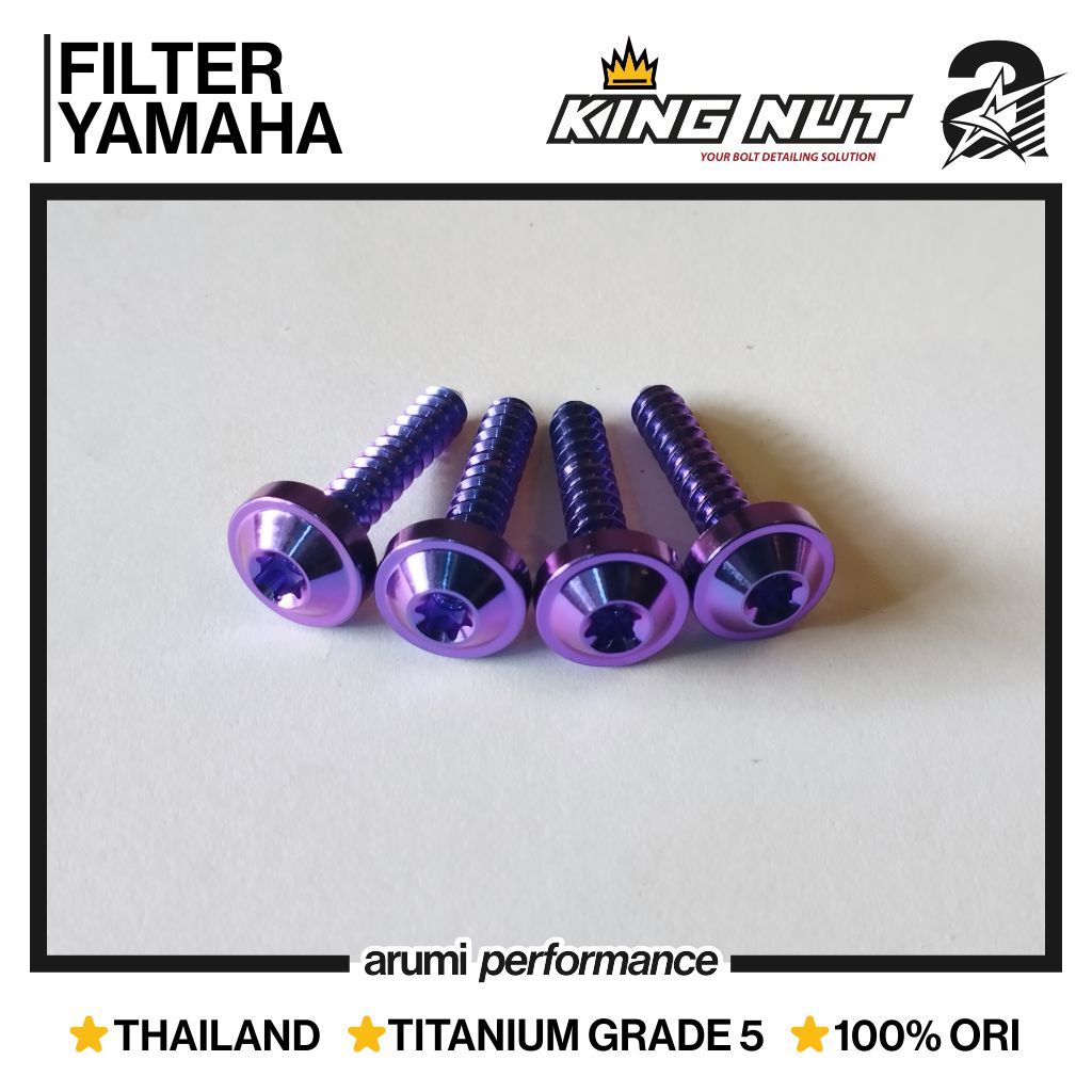Baut Titanium Filter Yamaha King Nut Original Thailand