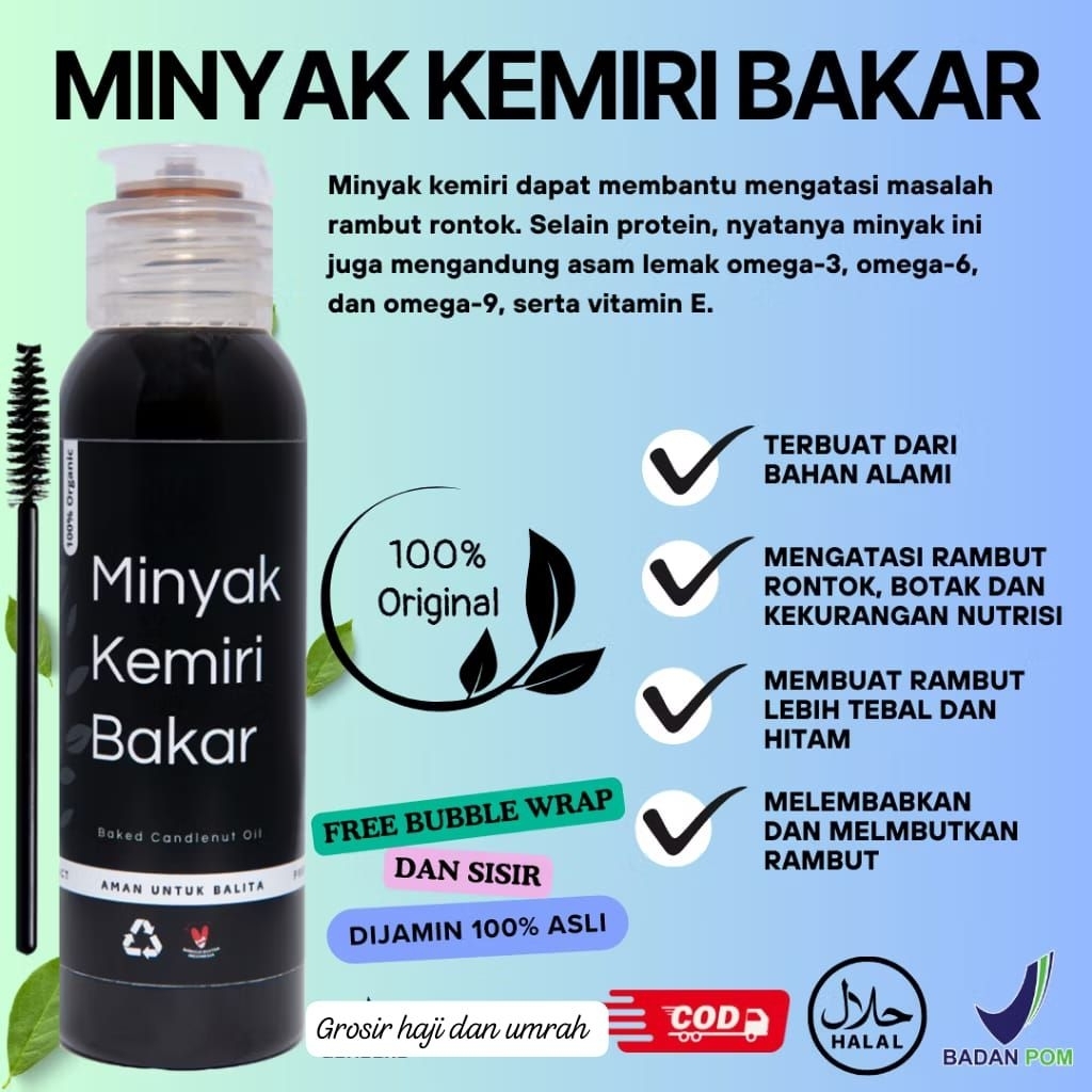 Minyak Kemiri Bakar ORIGINAL 100% || MKB | minyak kemiri bakar 100 Ml