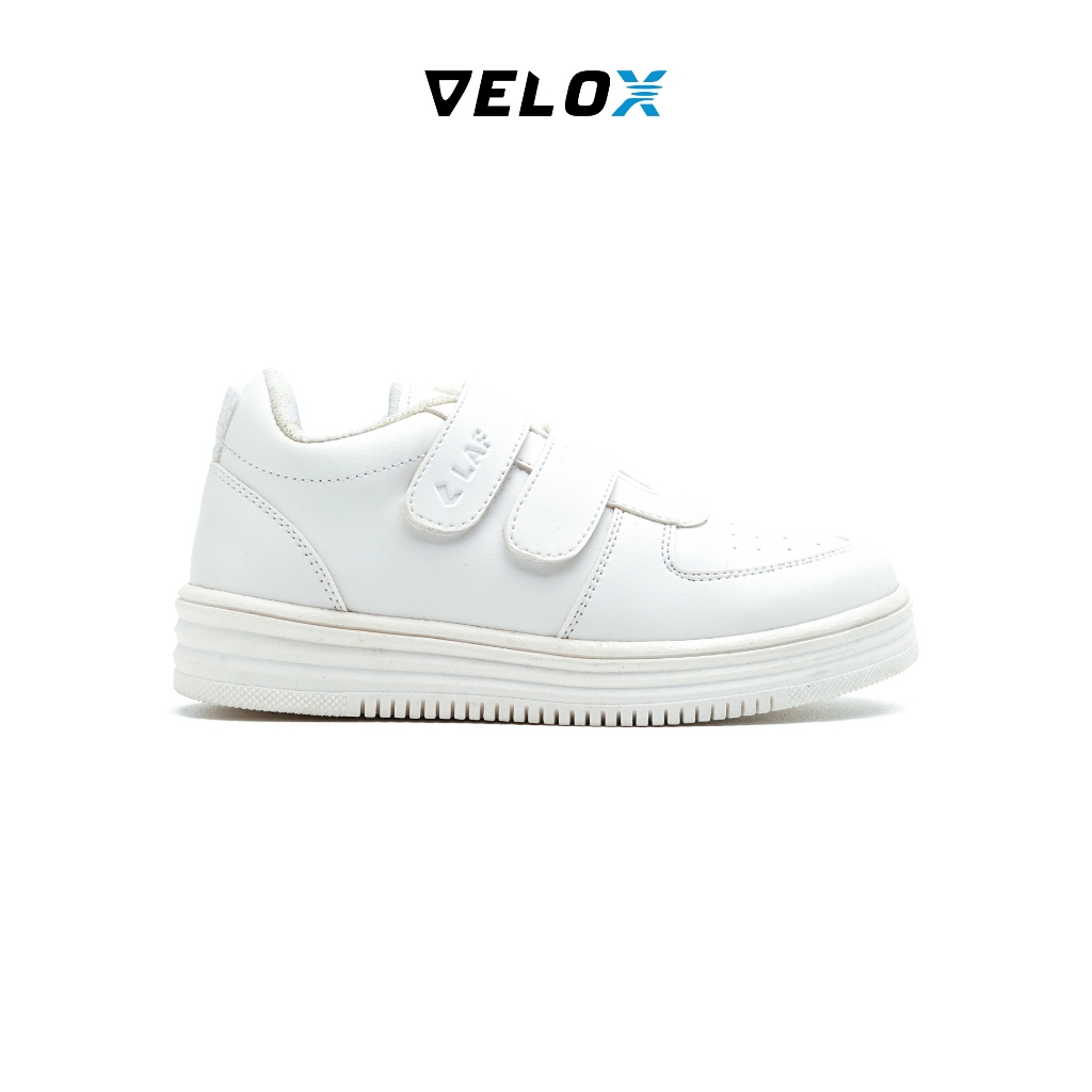 VELOX - Sepatu Sekolah Anak Laki laki Perempuan Unisex Sneakers Casual Daily Fashion Putih - Sagan