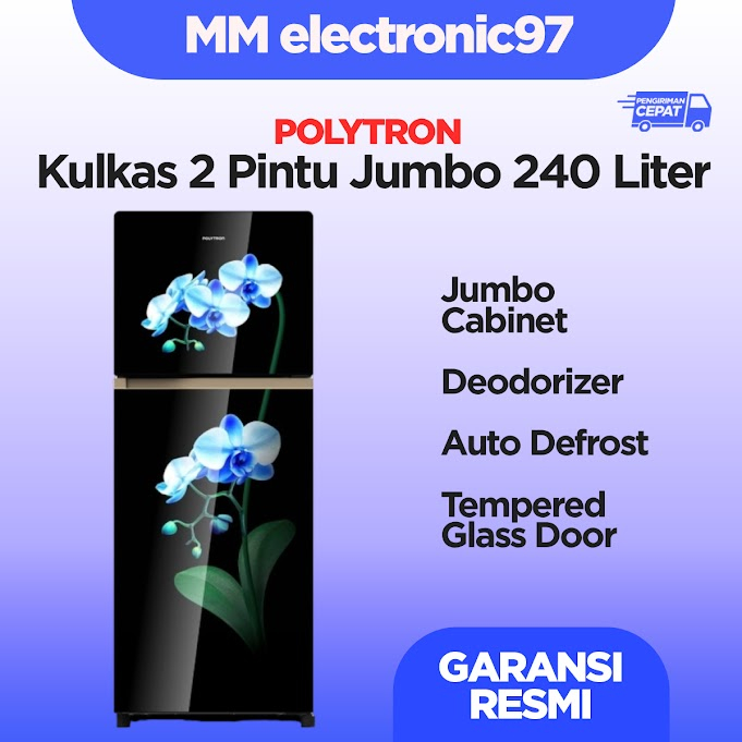 Kulkas Polytron 2 pintu PRM-25Mob/Mow (belleza jumbo)