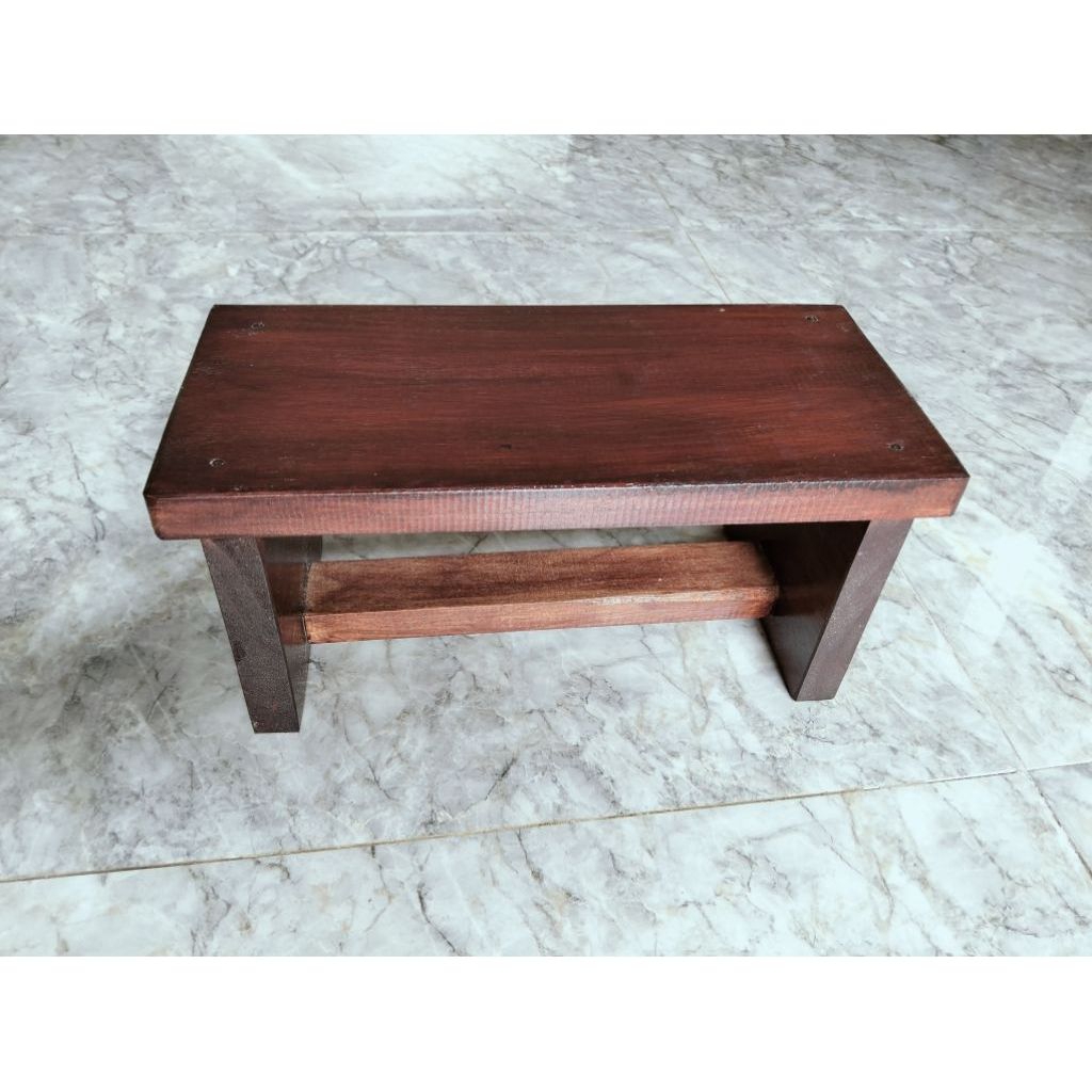promo kursi pendek kayu/bangku kayu jongkok/kursi jongkok kayu