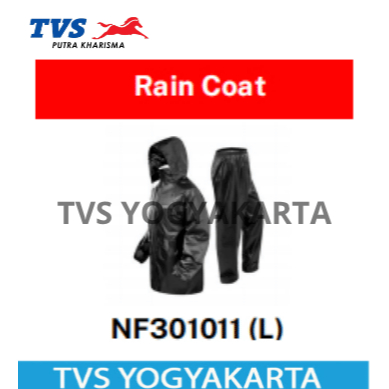 JAS HUJAN TVS ORIGINAL DARI TVS MOTOR KODE NF301011 jas hujan merk tvs original dari TVS MOTOR INDON