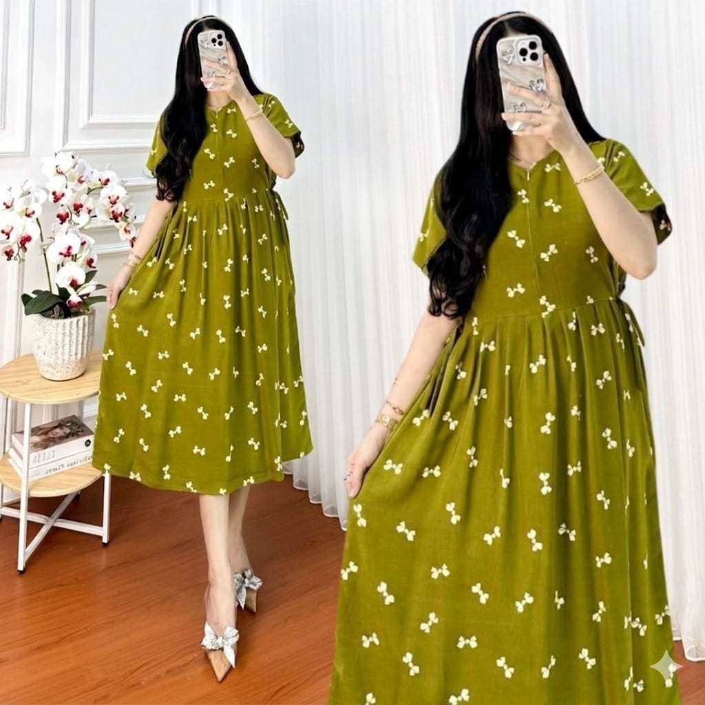 BDP - Daster Wanita Rayon Grade A Busui Resleting Depan Baju Tidur Daster Kekinian
