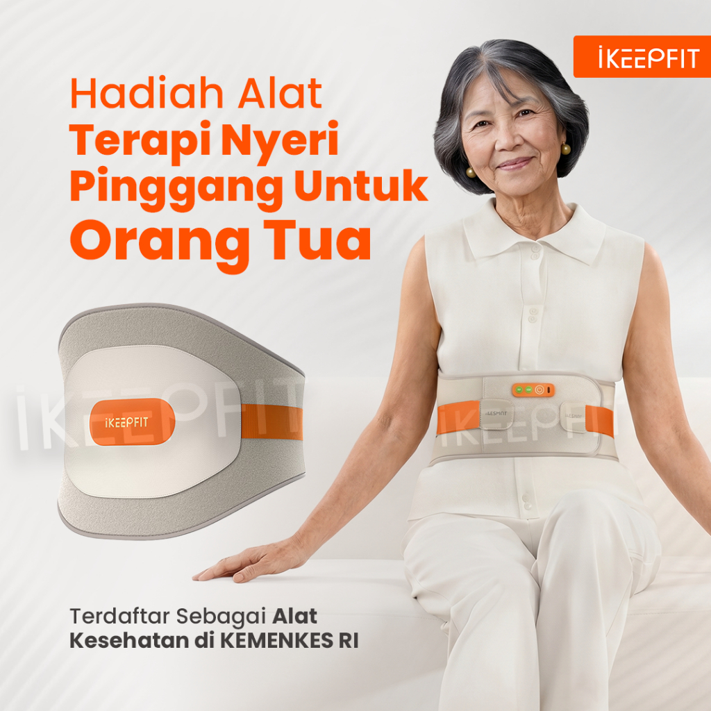 iKEEPFIT Waist Therapy W14 Korset Pemanasan penyangga Far InfraRed Sertifikat Kemenkes RI Alat terap