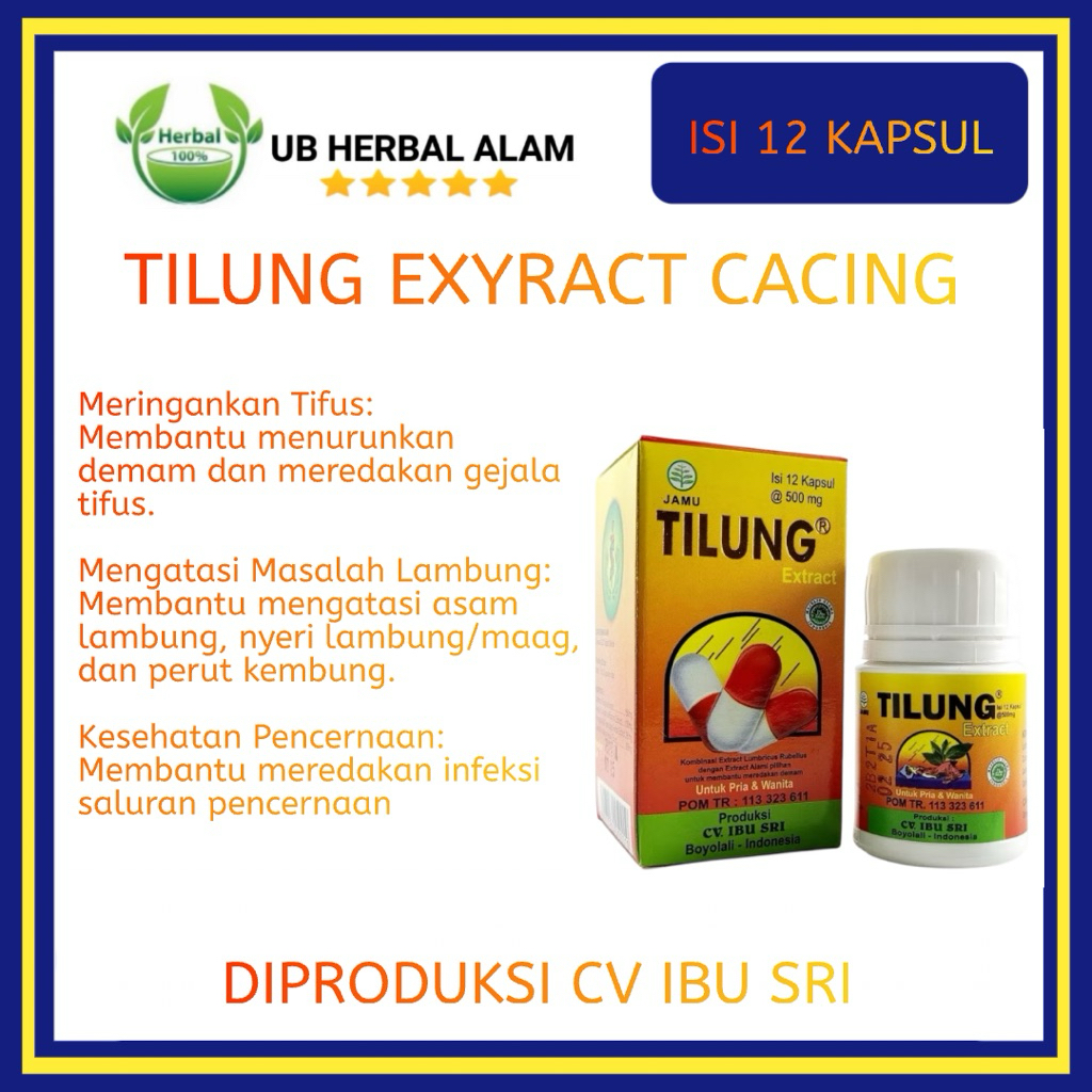 Tilung Extract 12 kapsul / obat tifus