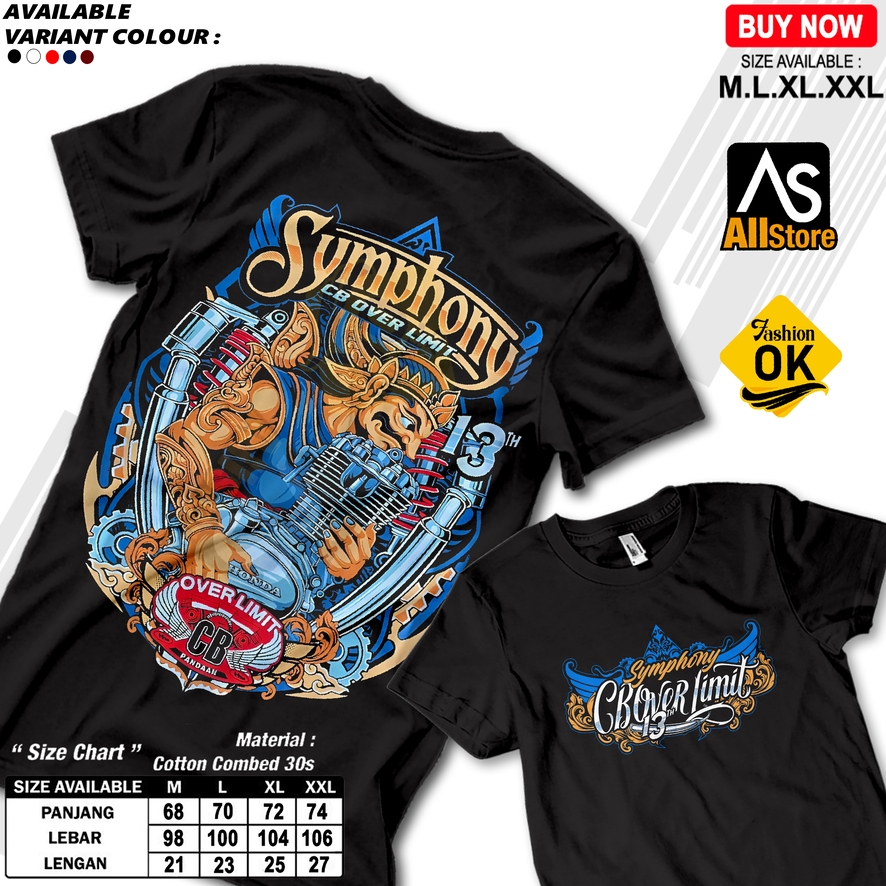 V413 kaos acara symphony cb over limit pandaan 13 tahun
