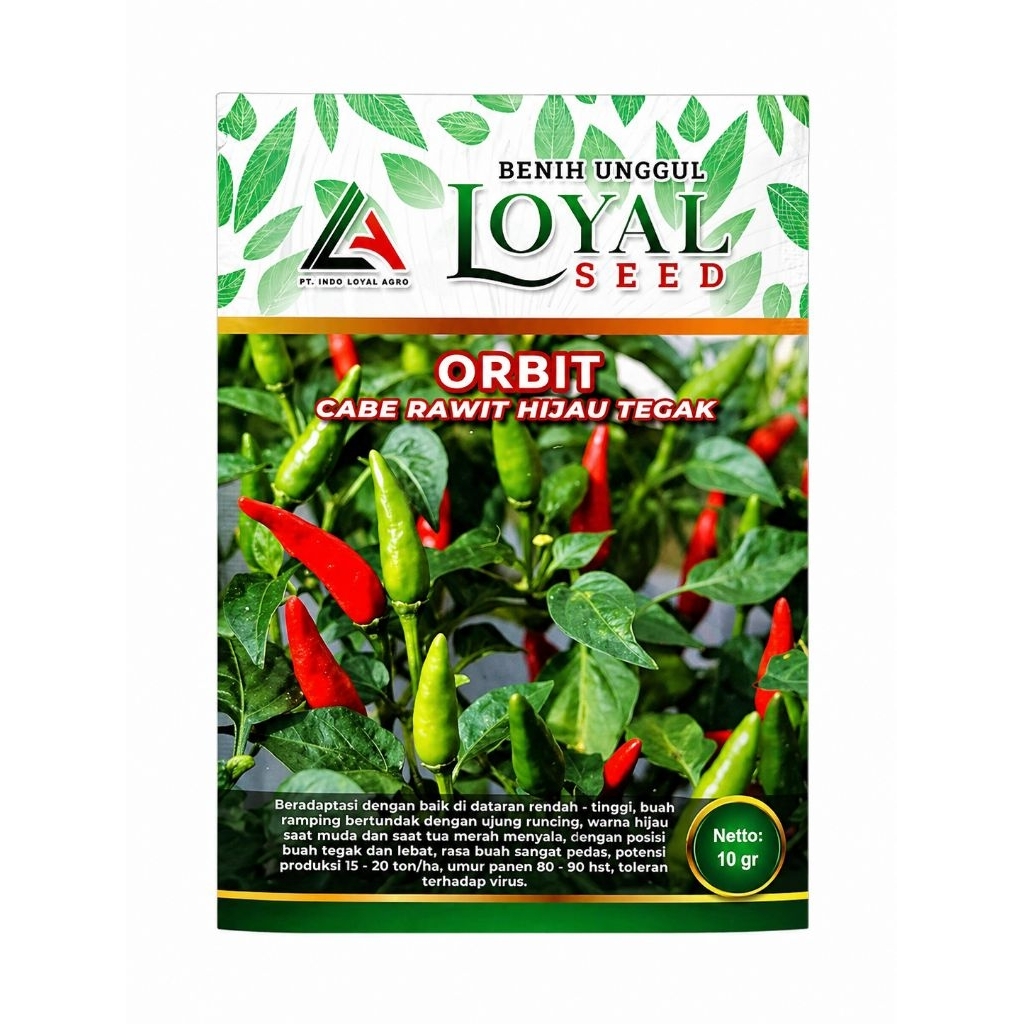 Benih Cabe Rawit Hijau Tegak ORBIT 10 Gram Biji Bibit LOYAL SEED