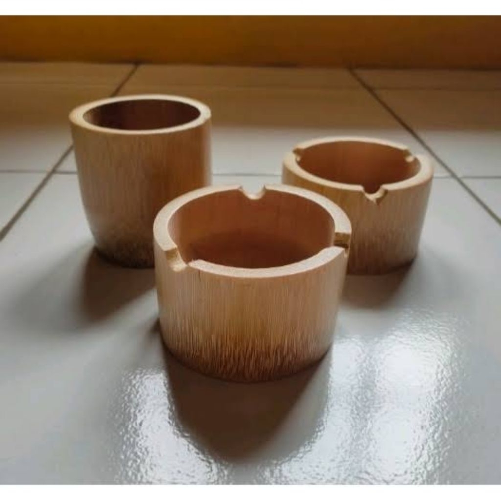 asbak tradisional bahan bambu petung asli