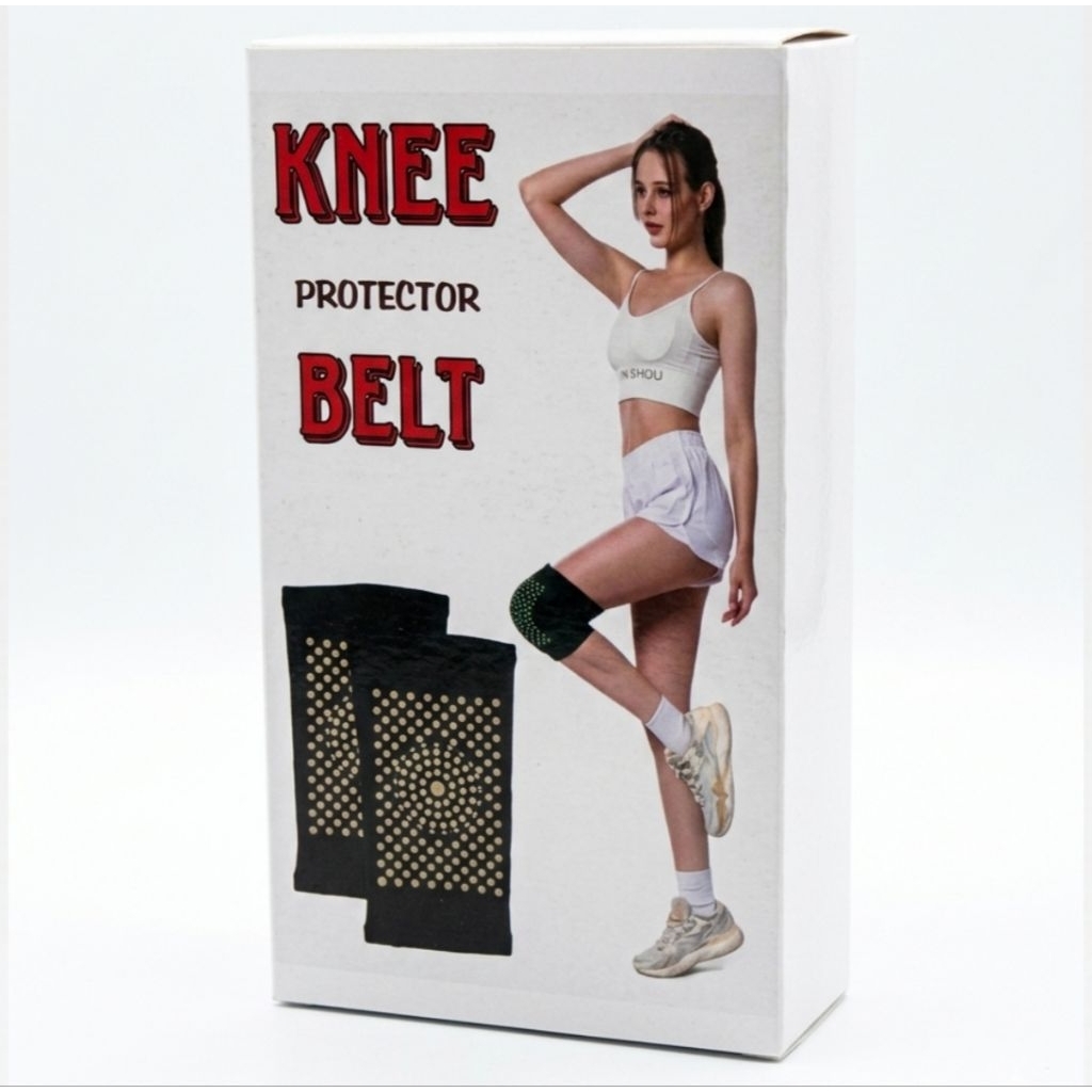Deker lutut kaki kesehatan tourmaline knee terapi belt