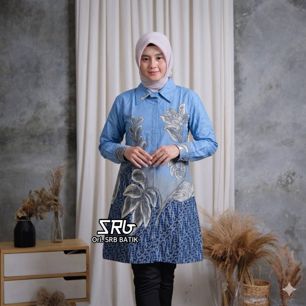 BATIK TUNIK MOTIF LAWASAN TERLARIS  KOMBINASI TUNIK BATIK MODERN 2022 ORI BATIK PEKALONGAN BATIKRLJA